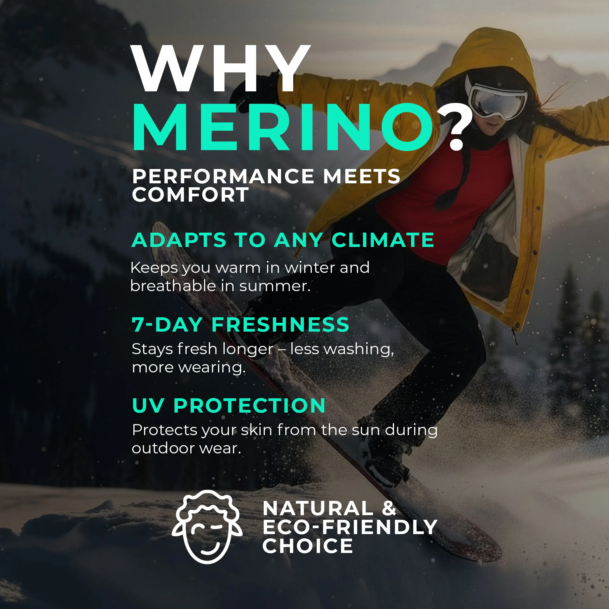 100% Merino Lightweight Base Layer Set Royal Cherry - Image 5