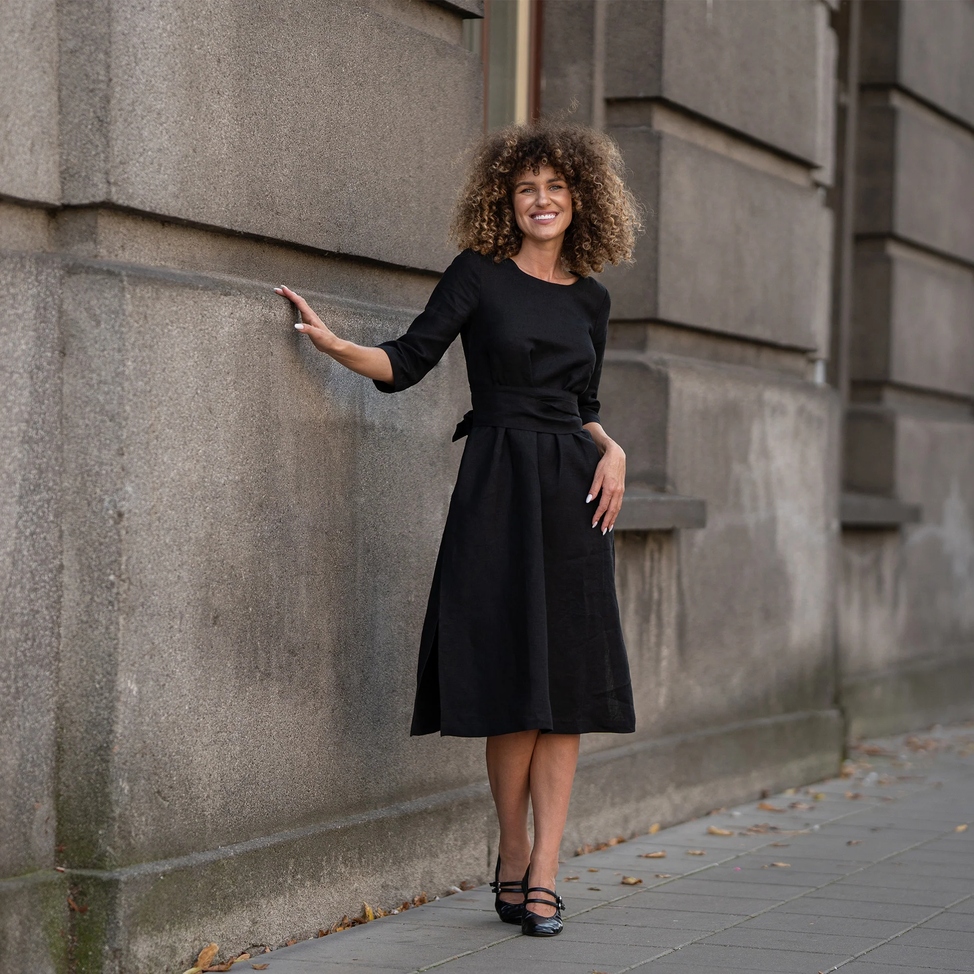 Casual Linen Wrap Dress Miley - Image 6