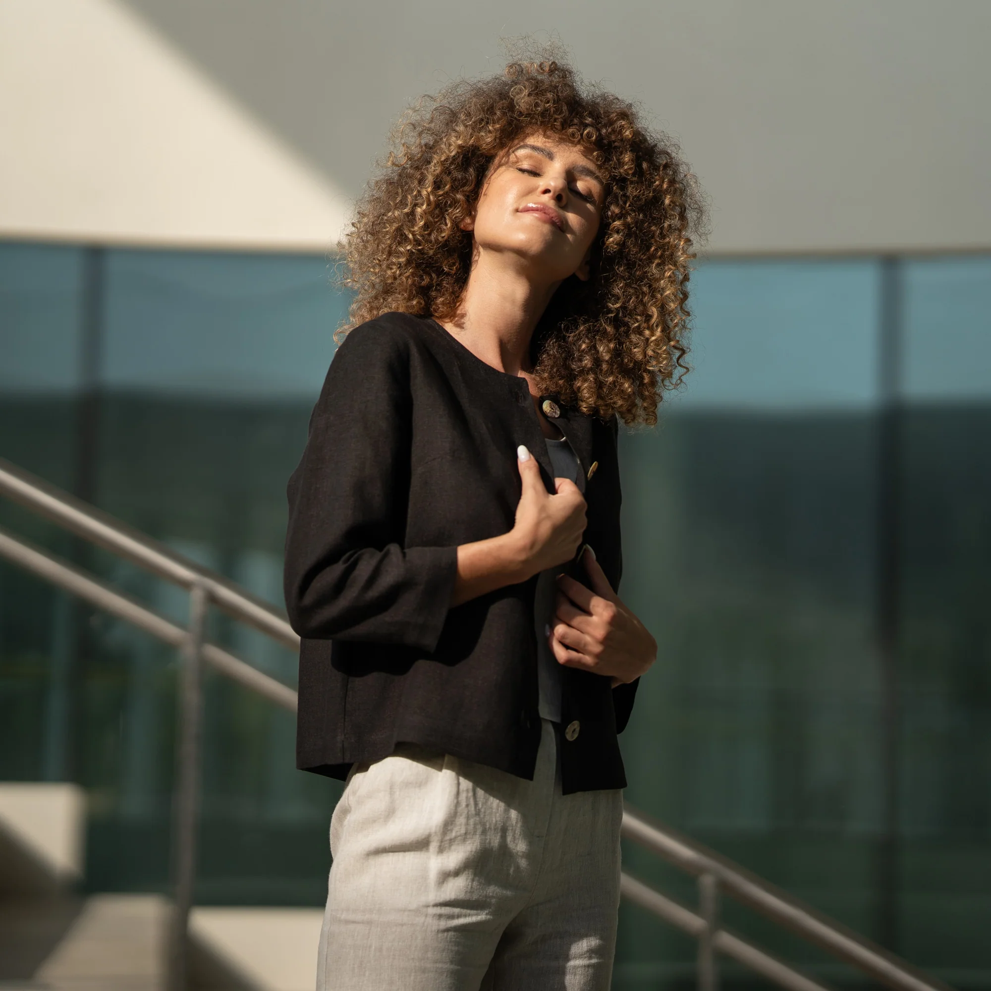 European Linen Jacket Alice - Image 7