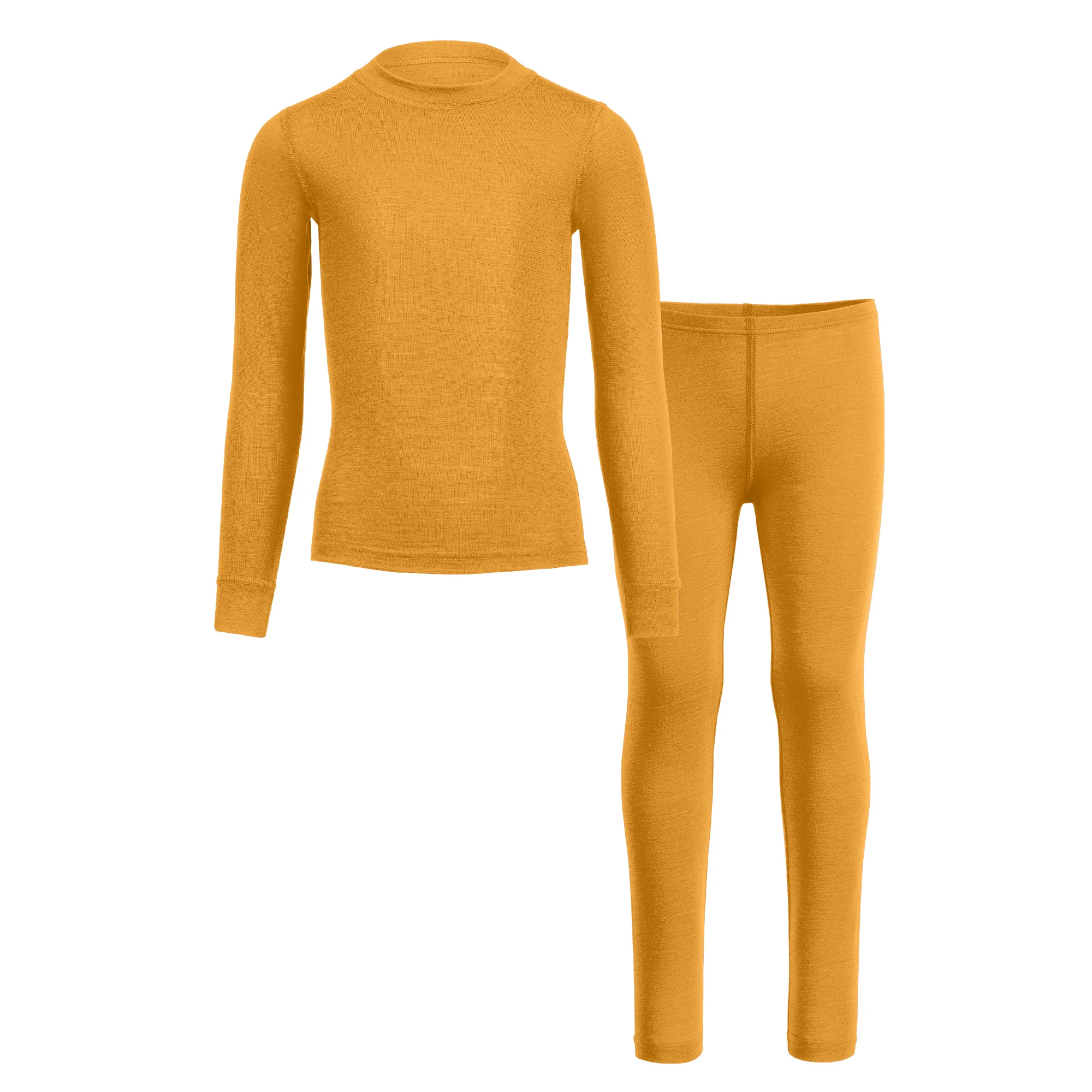 Kids' 160 Long Sleeve & Bottom 2-Piece Yellow - Image 7