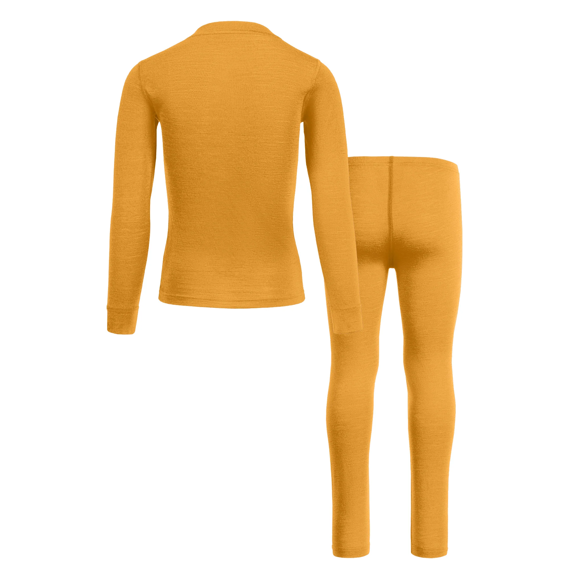 Kids' 160 Long Sleeve & Bottom 2-Piece Yellow - Image 8