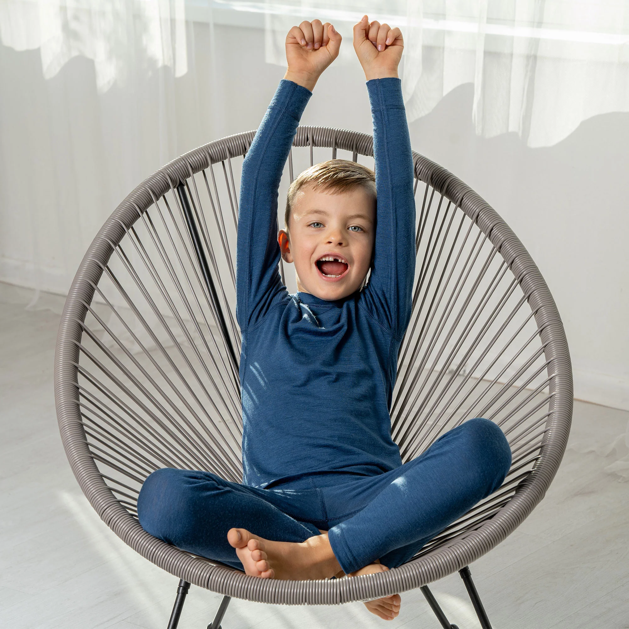 Kids' 160 Long Sleeve & Bottom 2-Piece Denim - Image 3