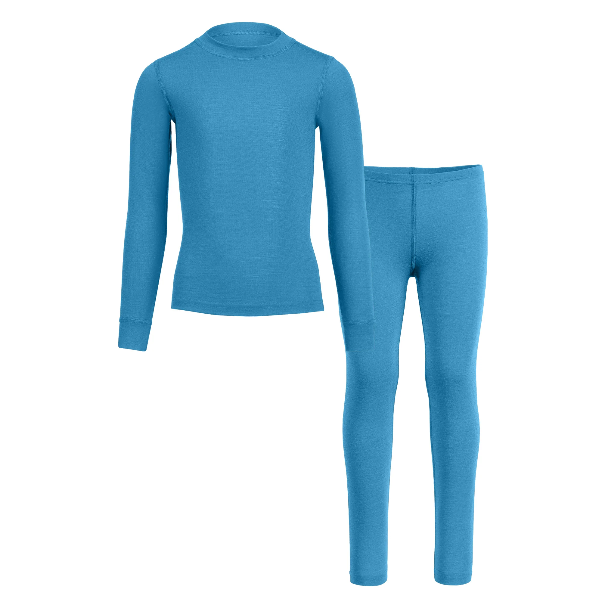 Kids' 160 Long Sleeve & Bottom 2-Piece Light Blue - Image 5