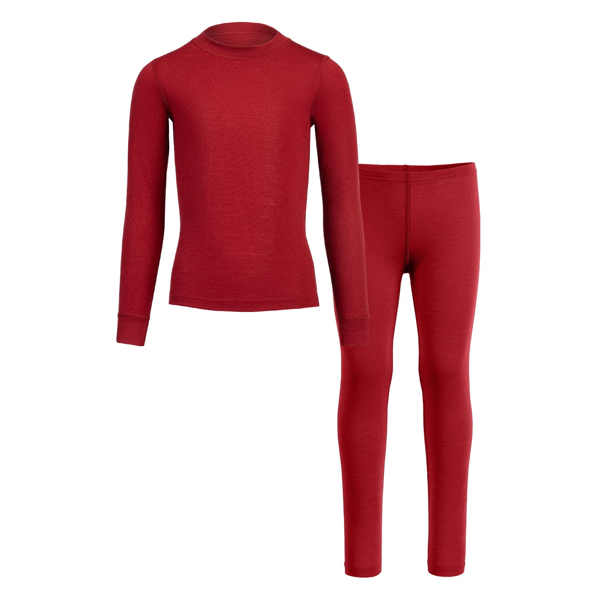 Kids' 160 Long Sleeve & Bottom 2-Piece Royal Cherry - Image 5