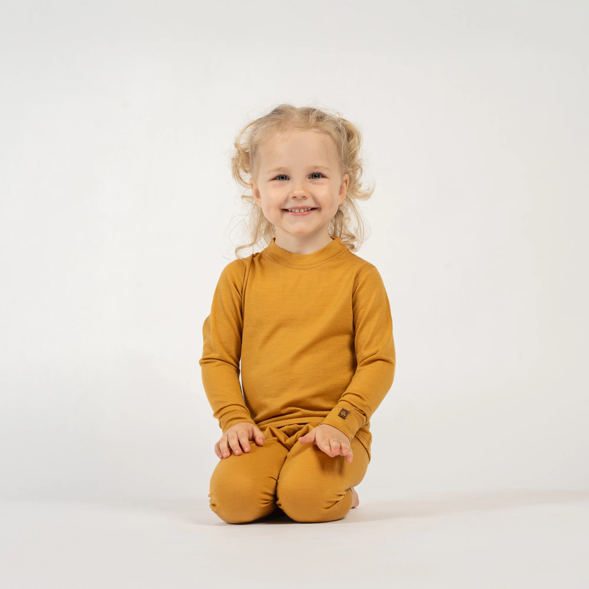 Kids' 160 Merino Pants Yellow - Image 3