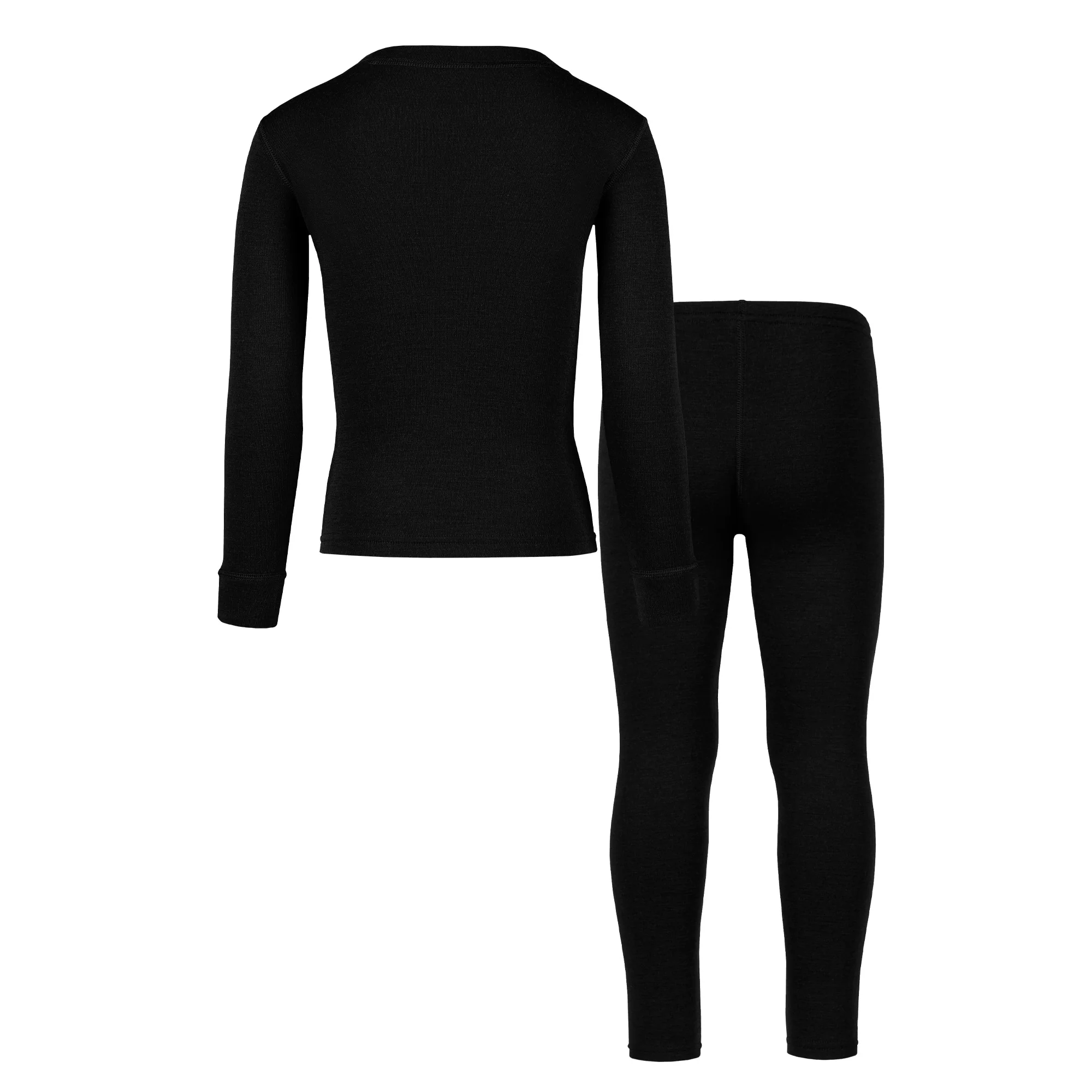 Kids' 250 Long Sleeve & Bottom 2-Piece Black - Image 4