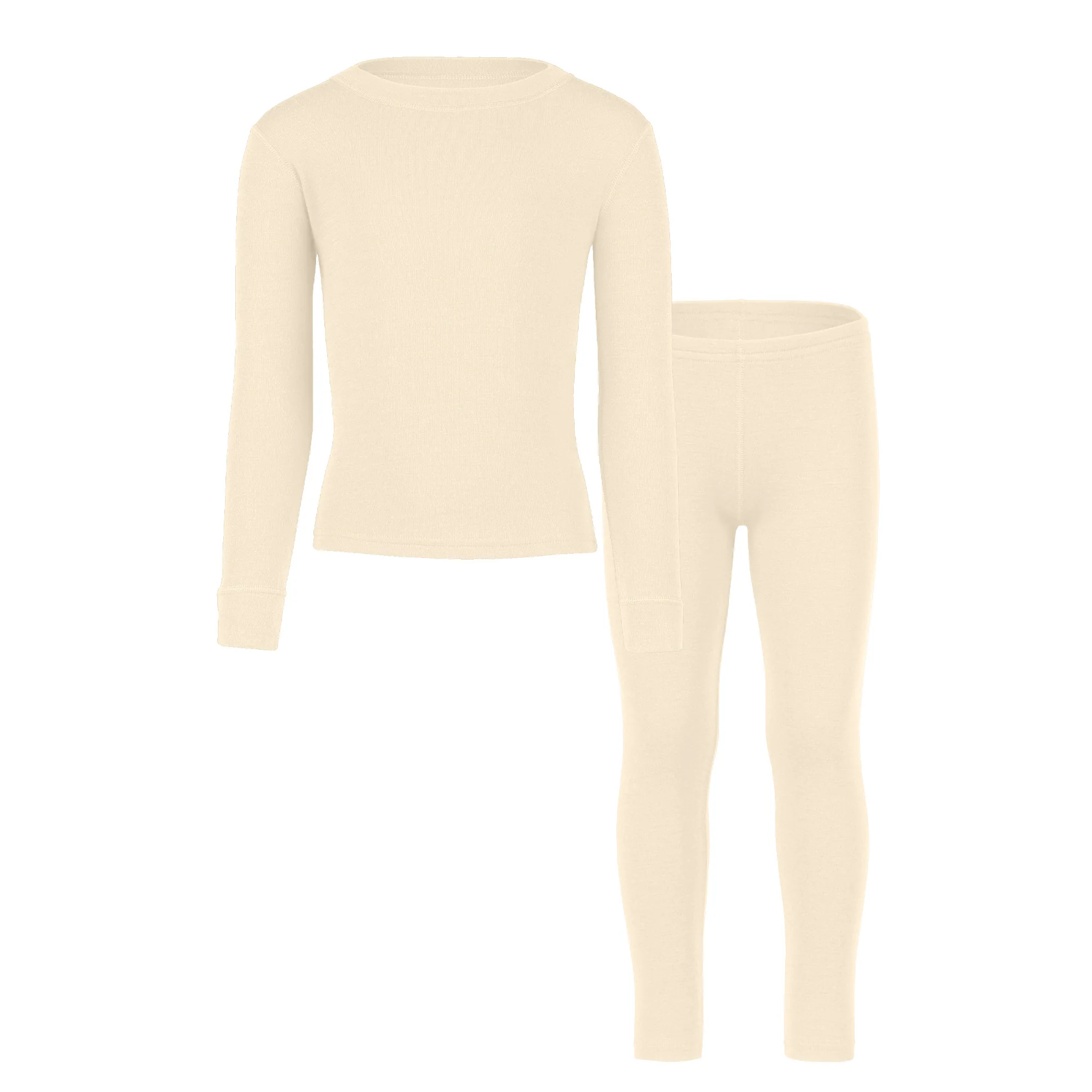 Kids' 250 Long Sleeve & Bottom 2-Piece Natural - Image 3