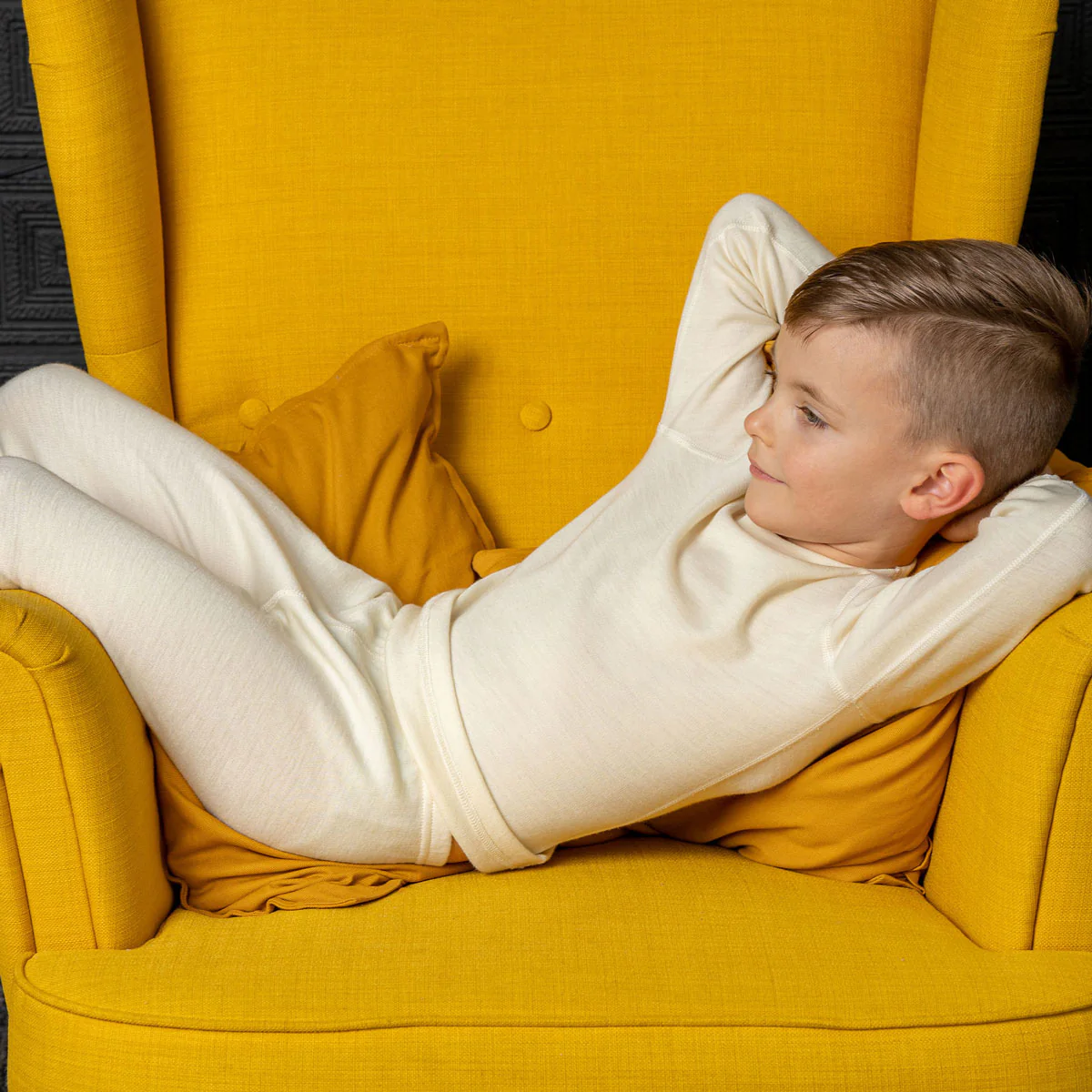 Kids' 250 Long Sleeve & Bottom 2-Piece Natural - Image 6