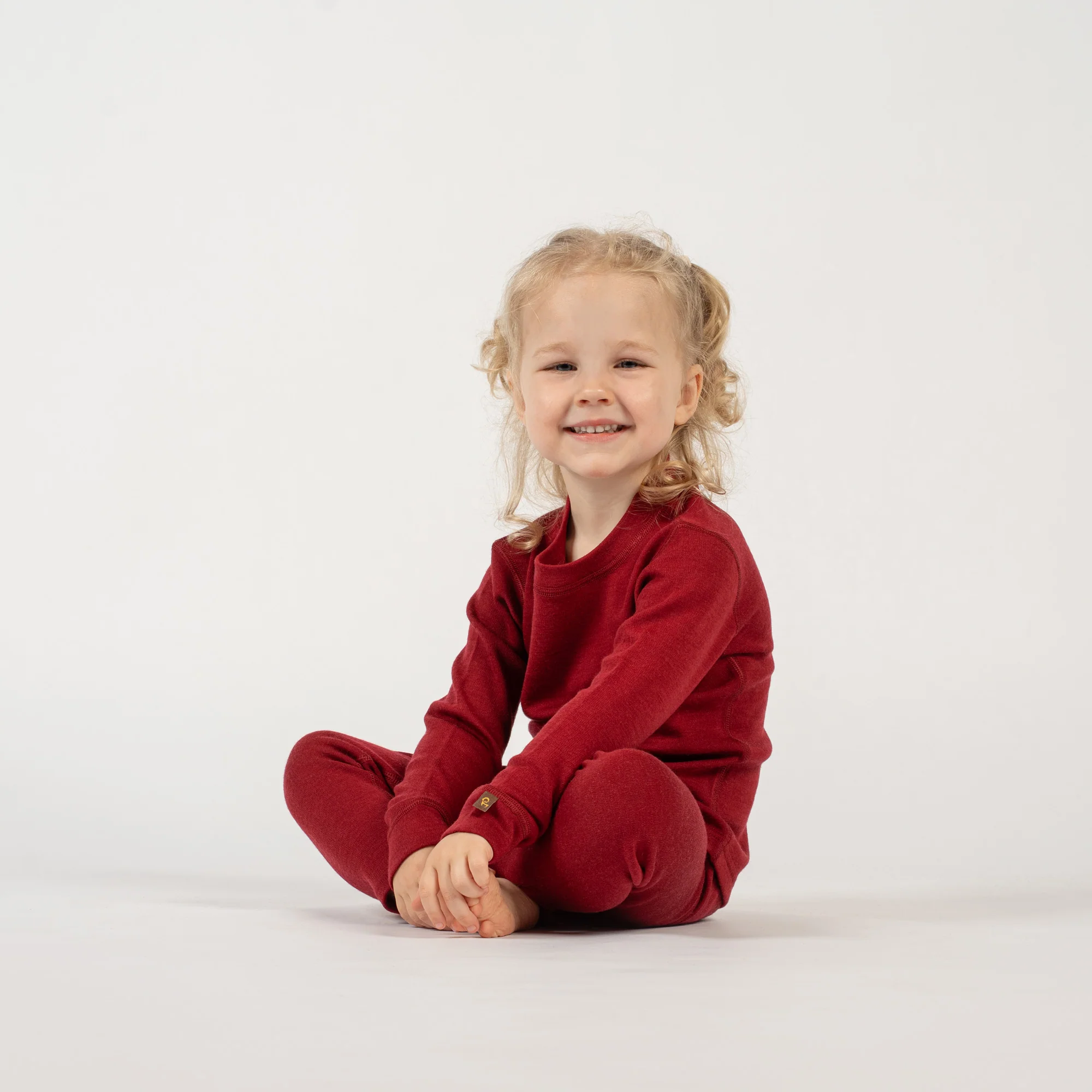 Kids' 250 Long Sleeve & Bottom 2-Piece Royal Cherry - Image 4