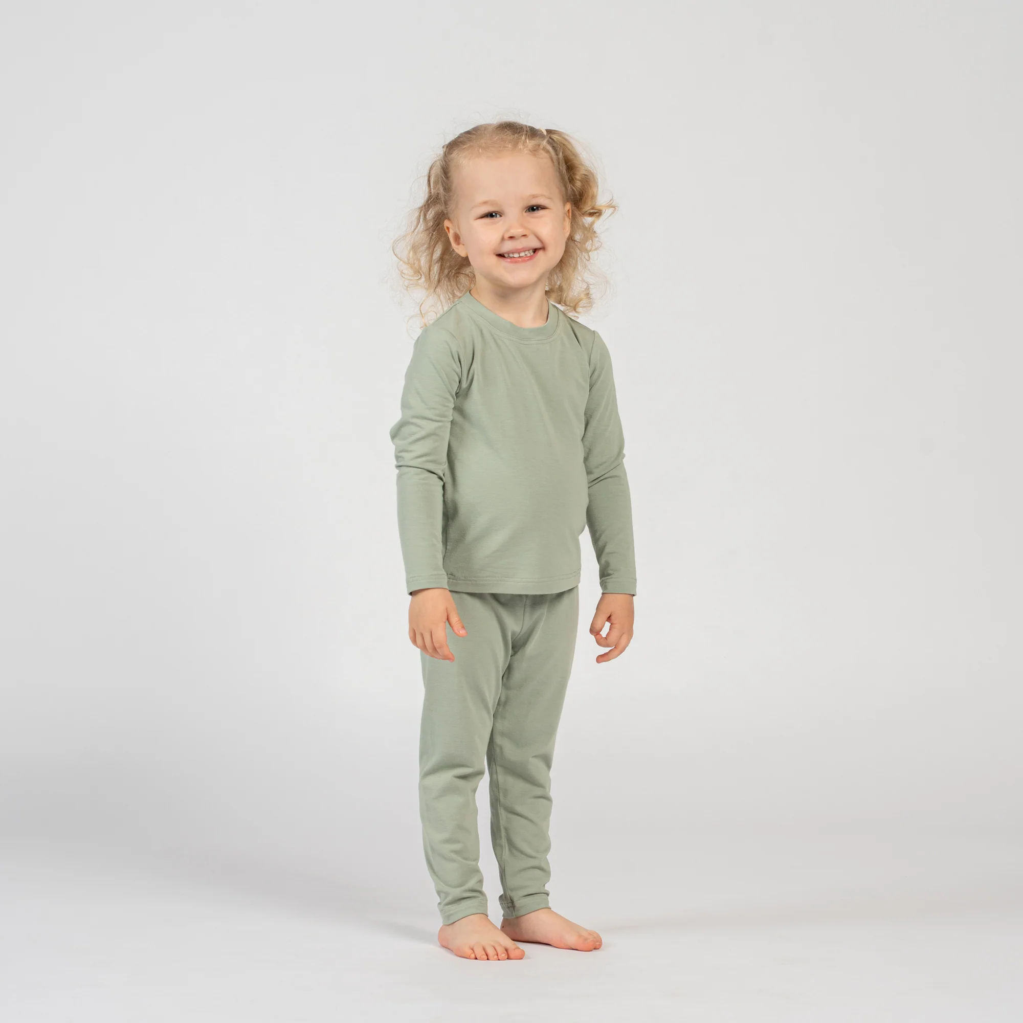 Kids' Soft Bamboo Long Sleeve & Bottom 2-Piece Set - Image 5