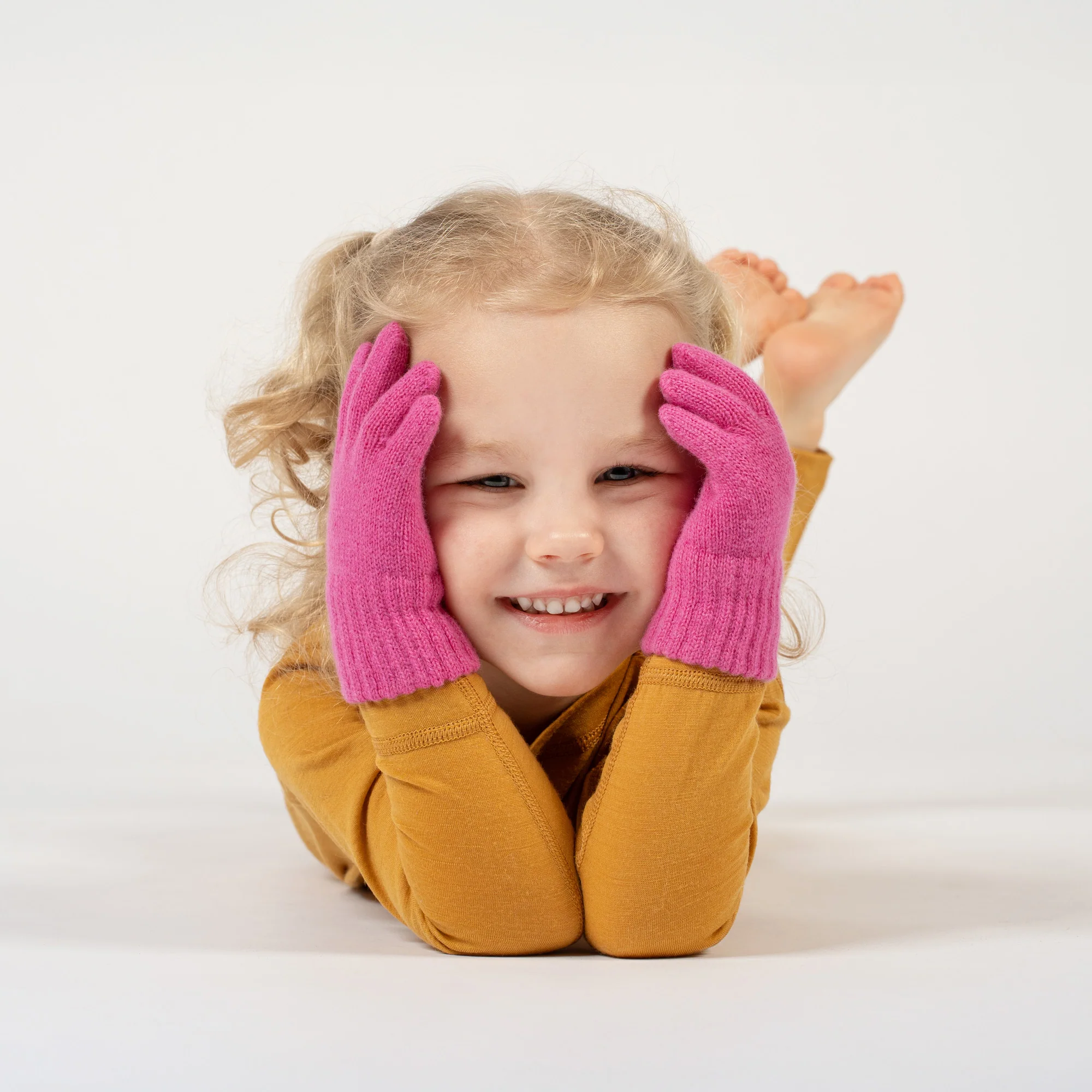 Kids' Knit Gloves Cashmere Blend - Image 7