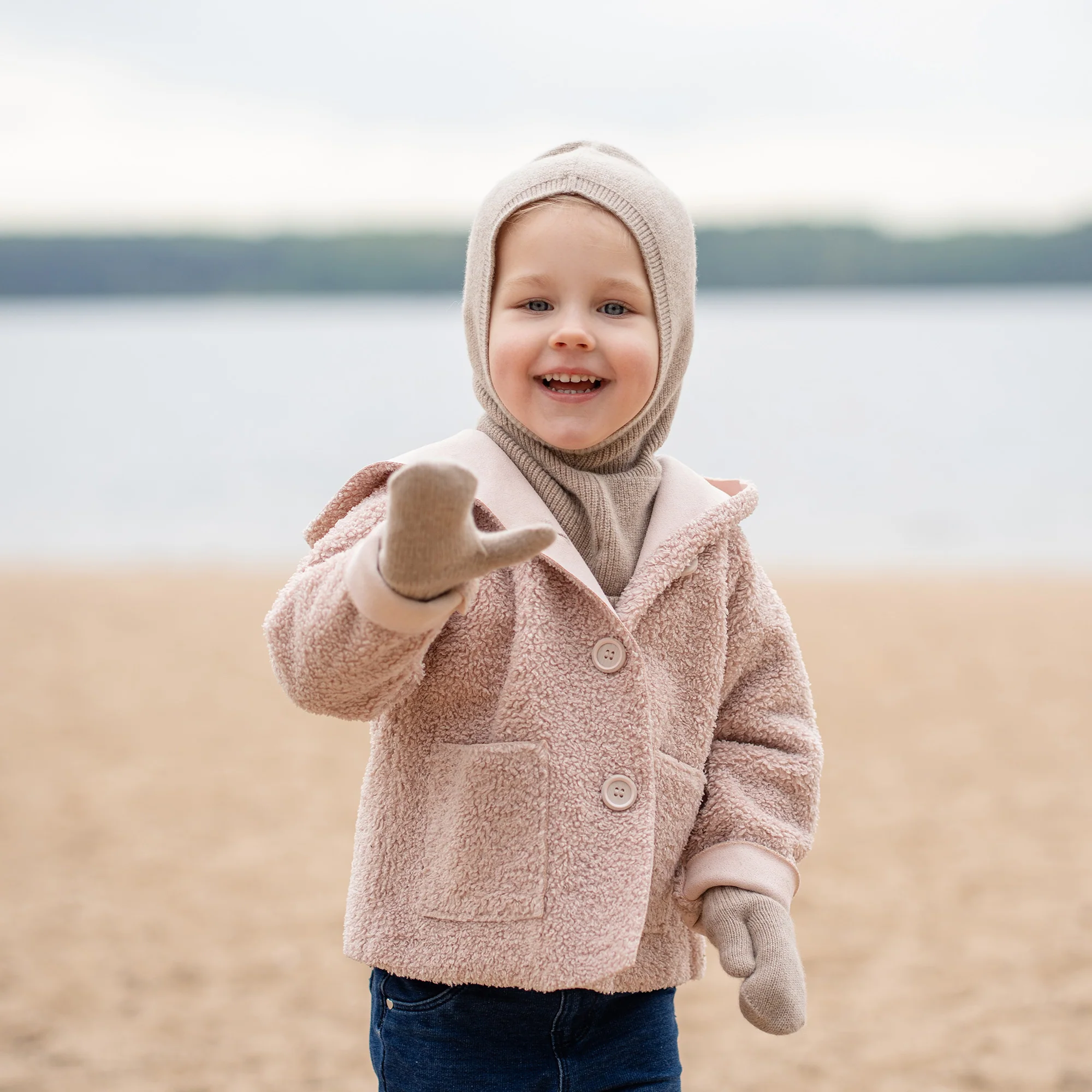 Kids' Cashmere Blend Hood Balaclava - Image 4