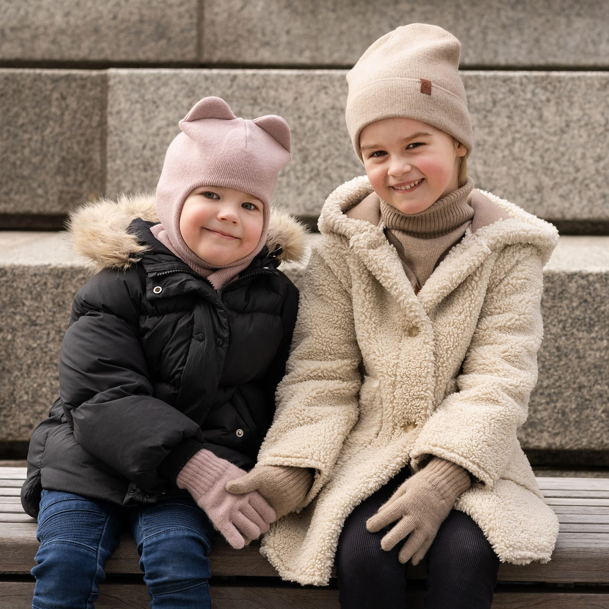 Kids' Knit Balaclava & Gloves Merino & Cashmere 2-Piece - Image 6