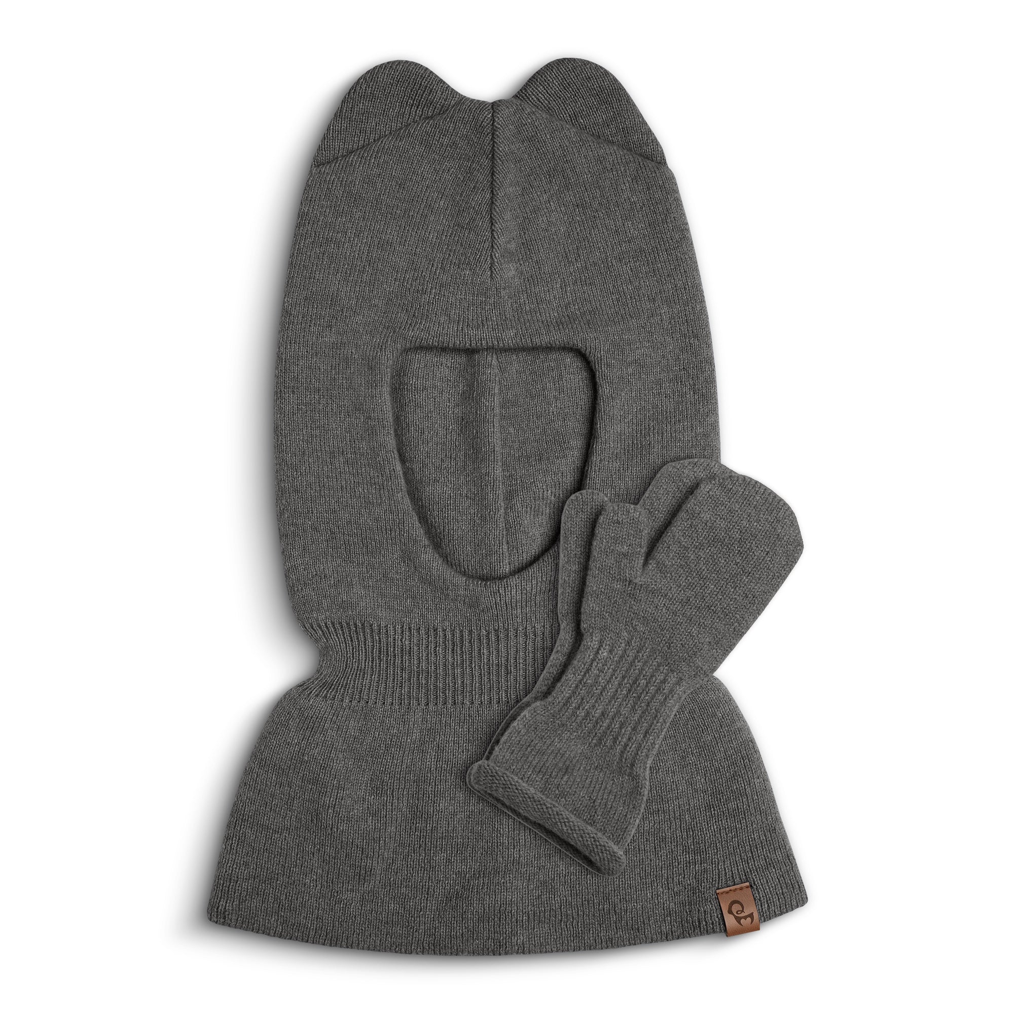 Kids' Knit Balaclava & Mittens Cashmere Blend 2-Piece - Image 5