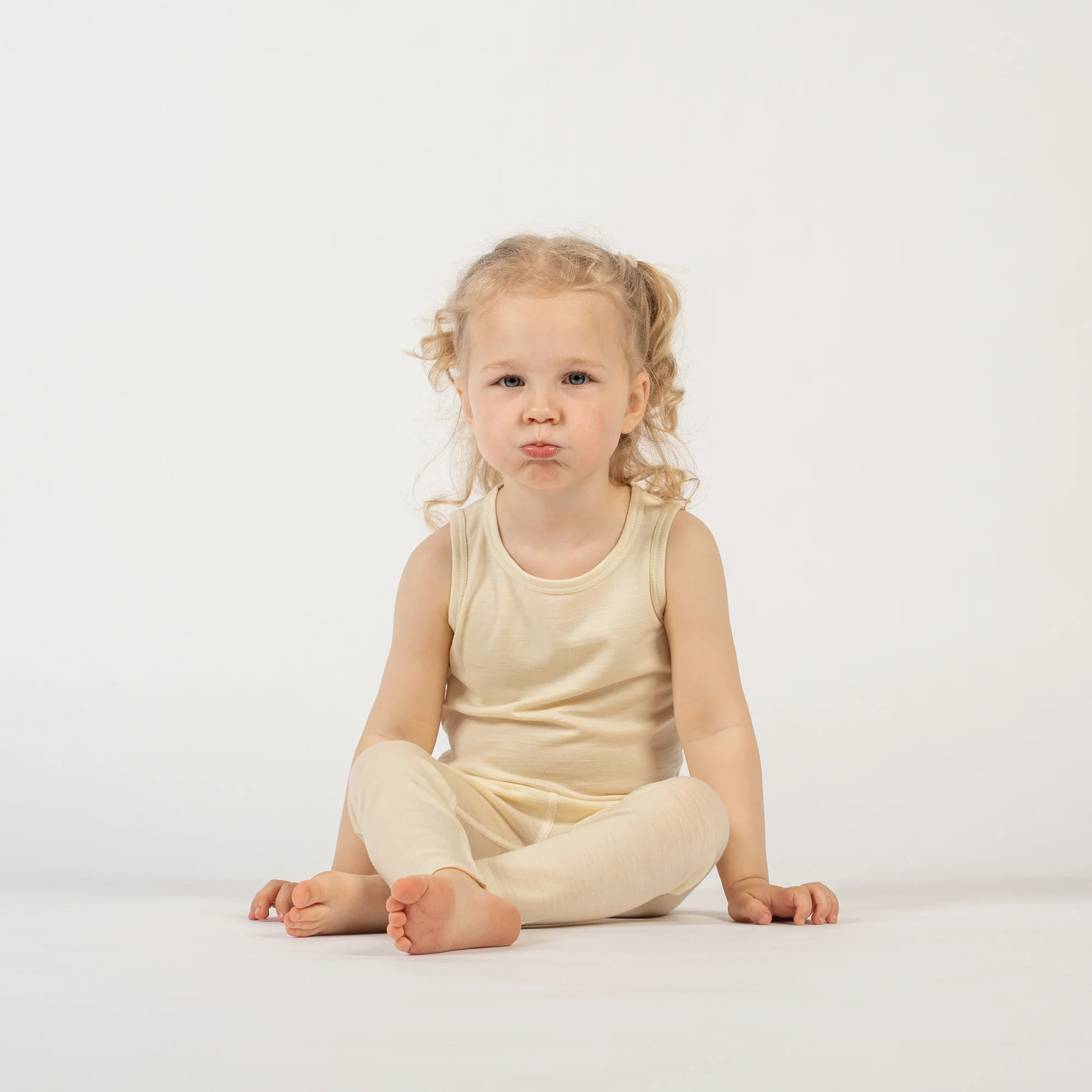 Kids' Merino Tank Top & Bottom 2-Piece Natural - Image 4