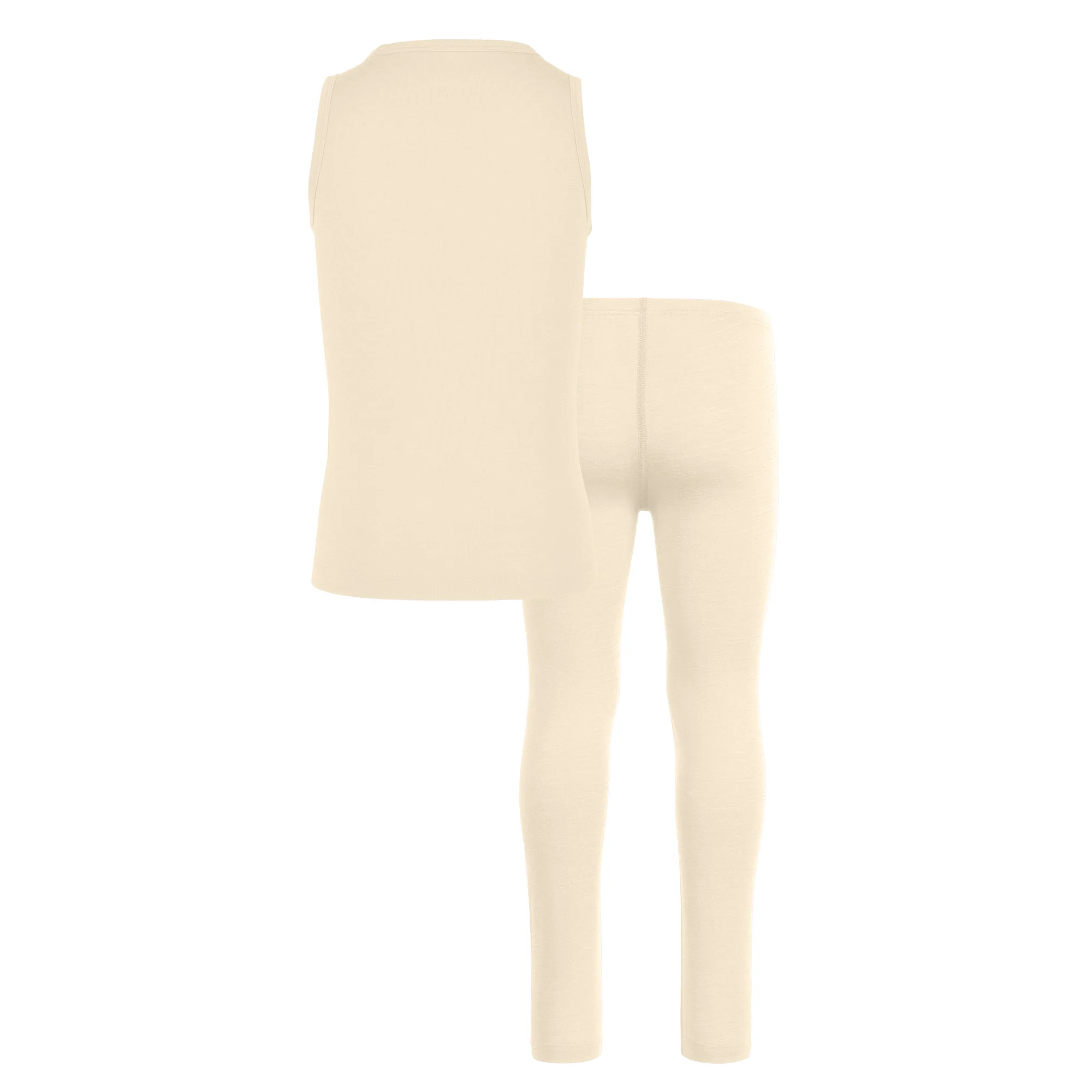 Kids' Merino Tank Top & Bottom 2-Piece Natural - Image 8