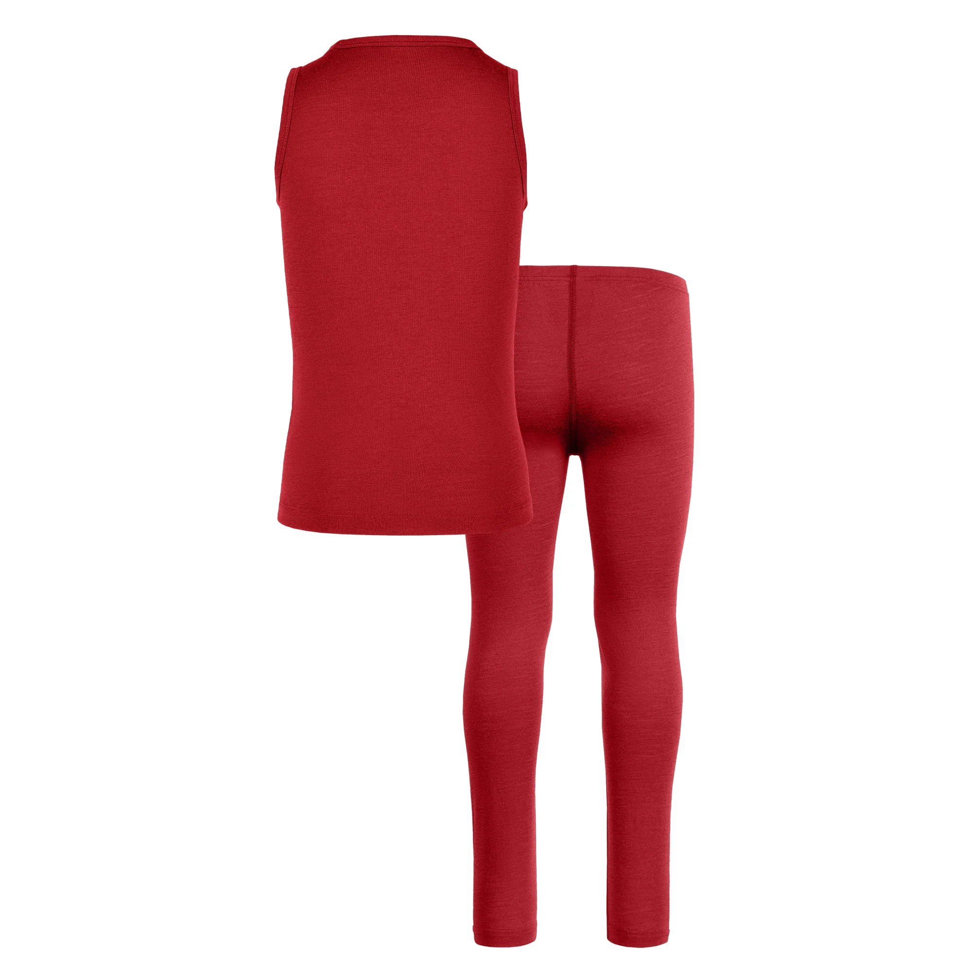 Kids' Merino Tank Top & Bottom 2-Piece Royal Cherry - Image 4