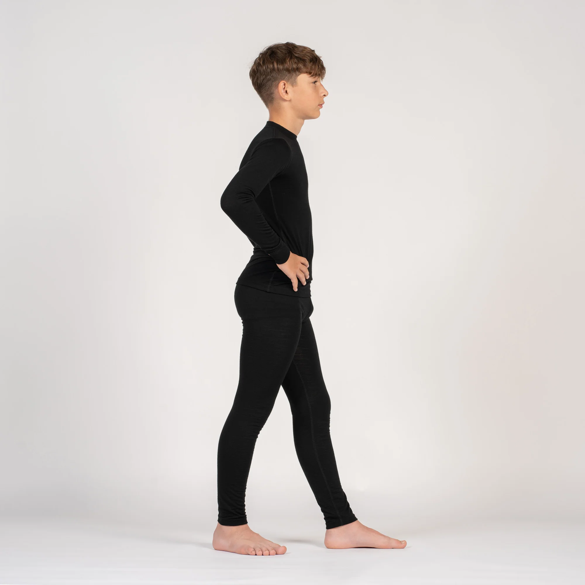 Kids' 250 Merino Pants Black - Image 5