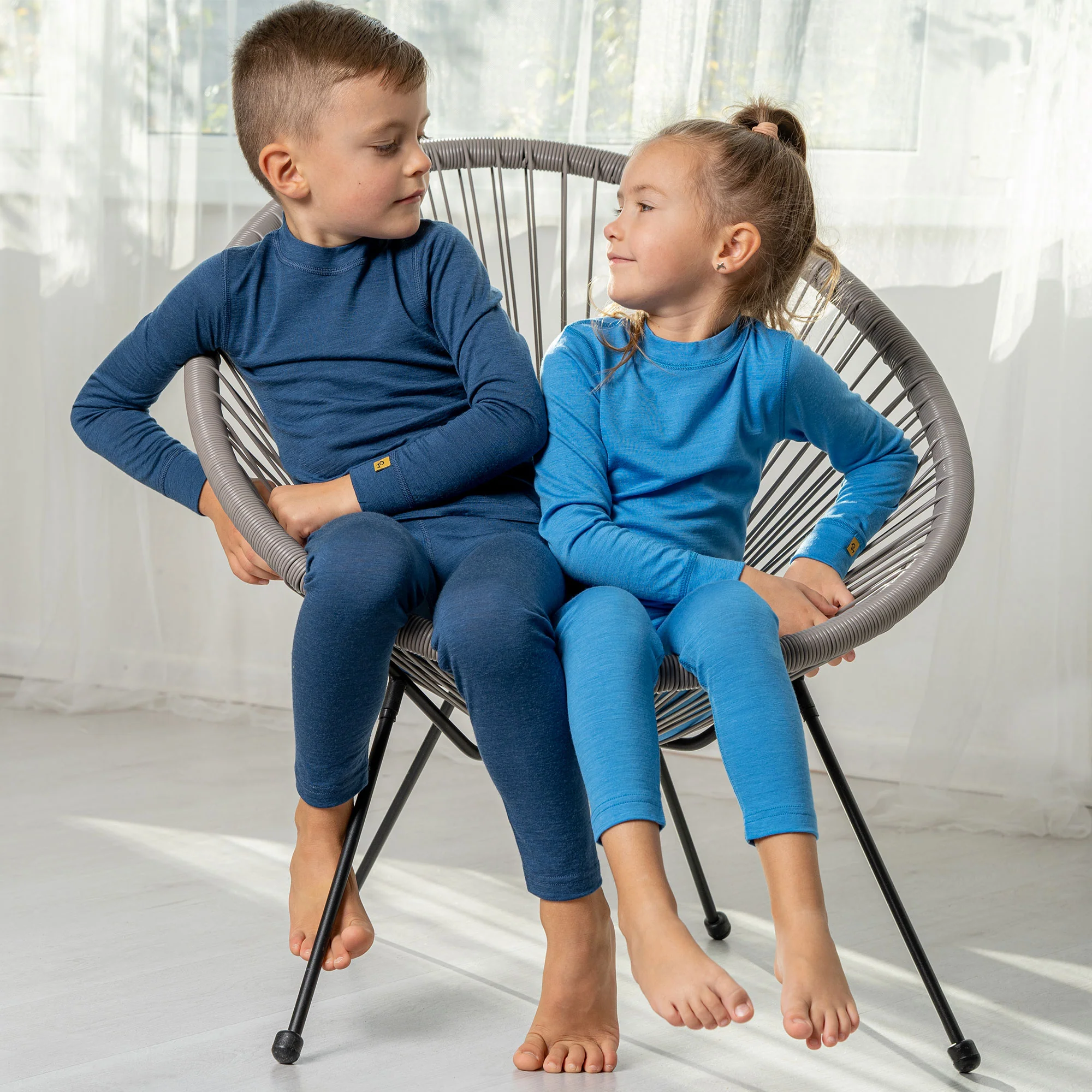 Kids' 160 Merino Pants Light Blue - Image 4