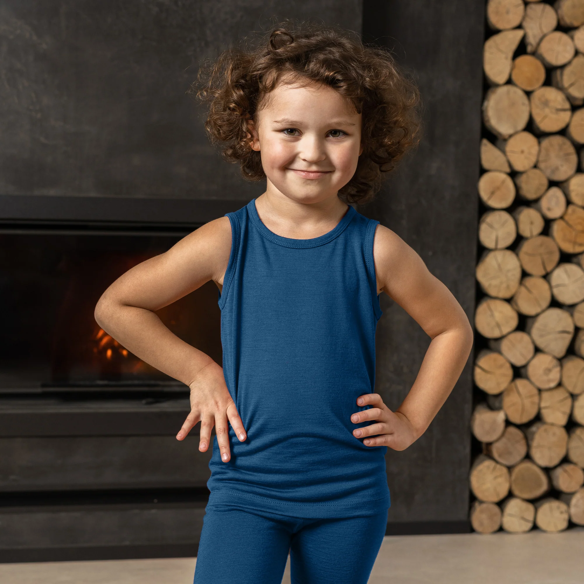 Kids' Sleeveless Singlet Denim - Image 5