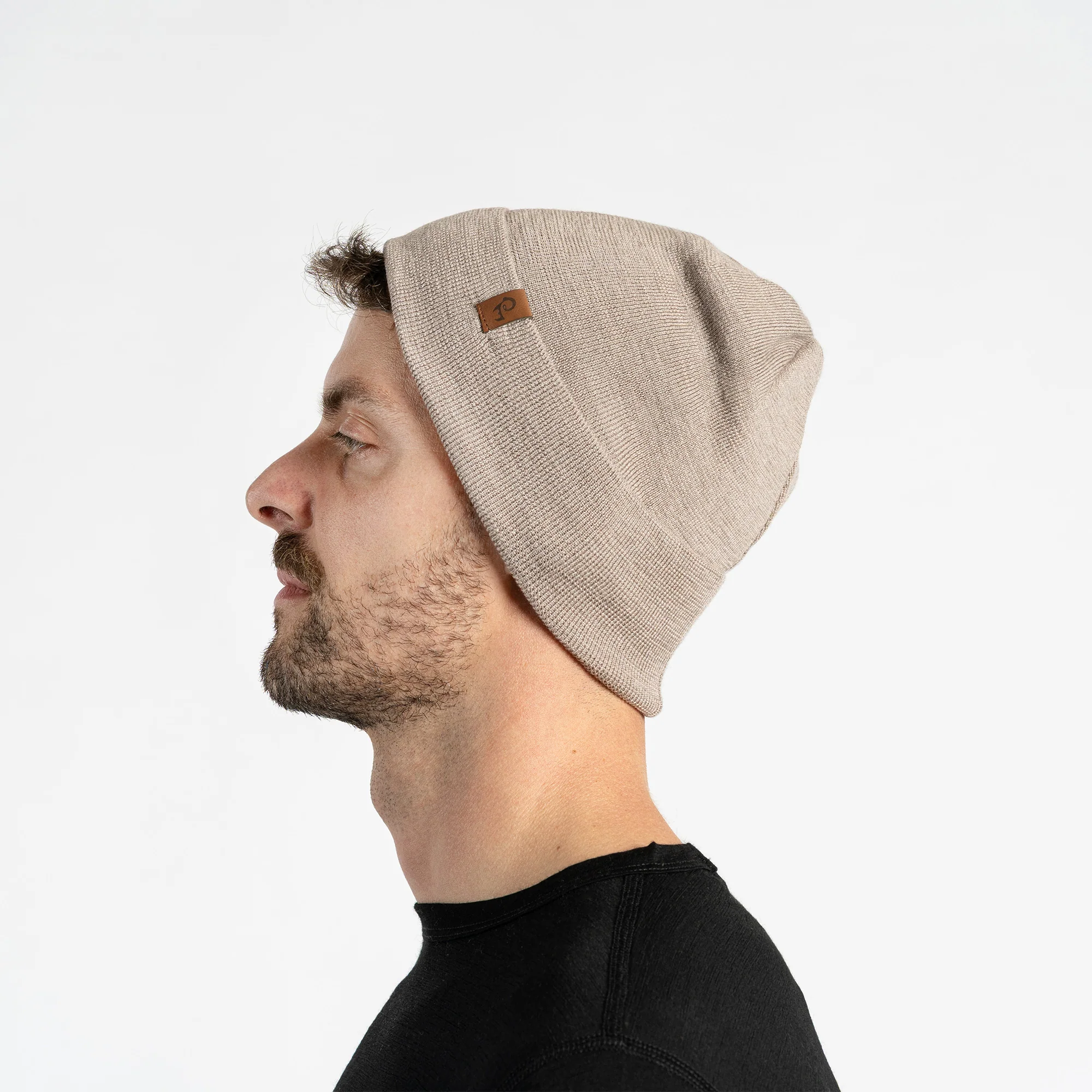 Knitted Merino Liner Beanie For Men - Image 3