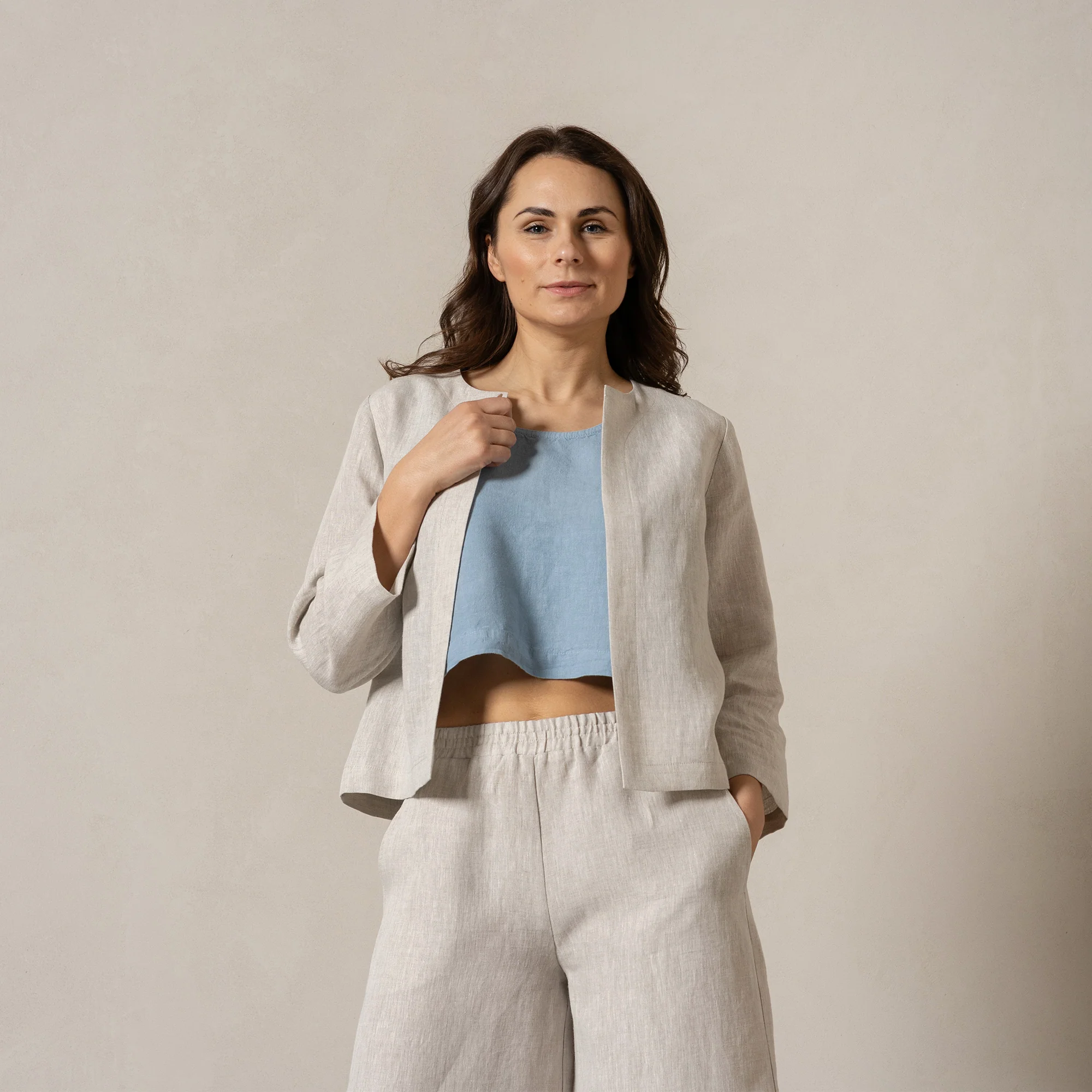 Light Linen Relaxed Jacket Eden - Image 6