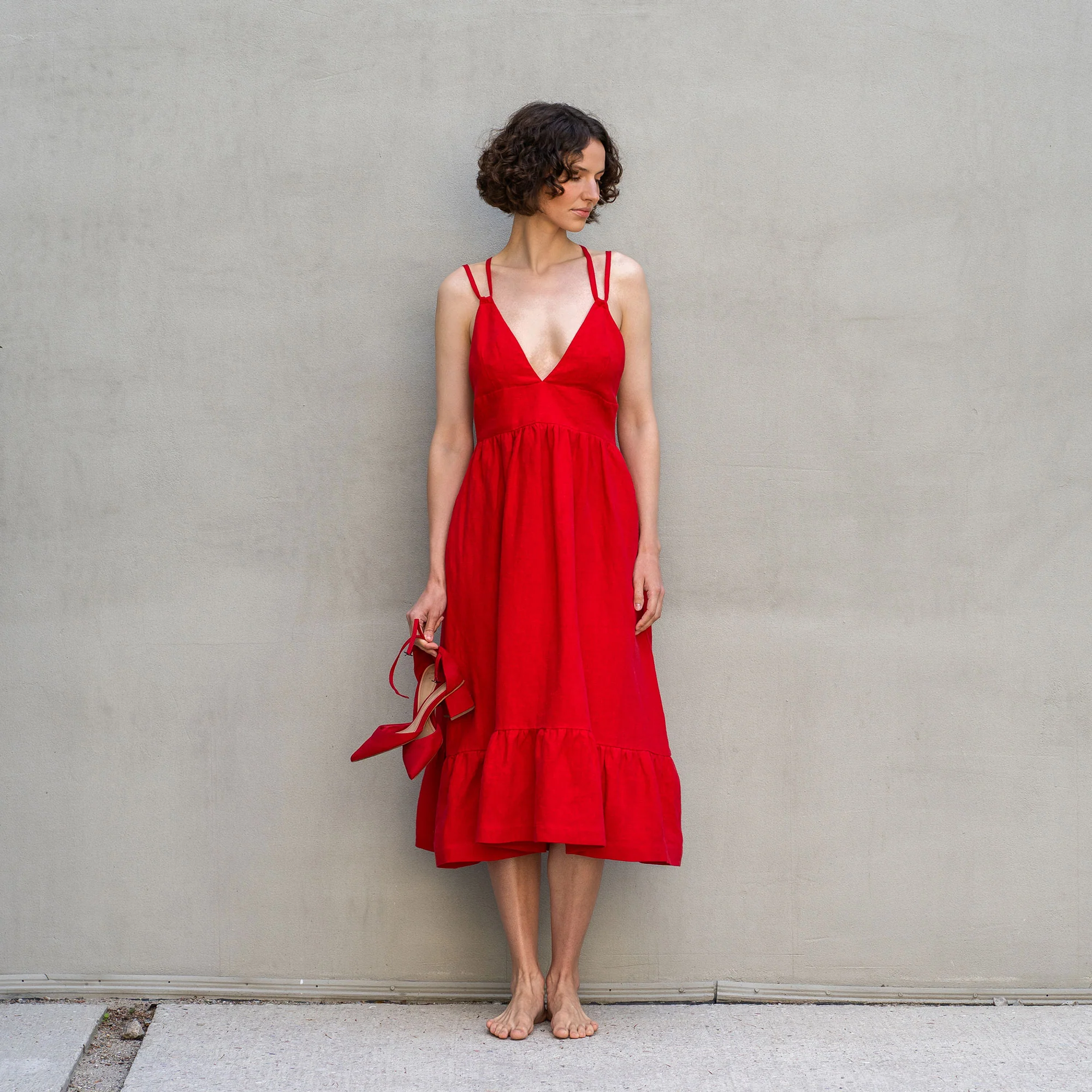 Backless Lace Up Dress Anika - Image 3