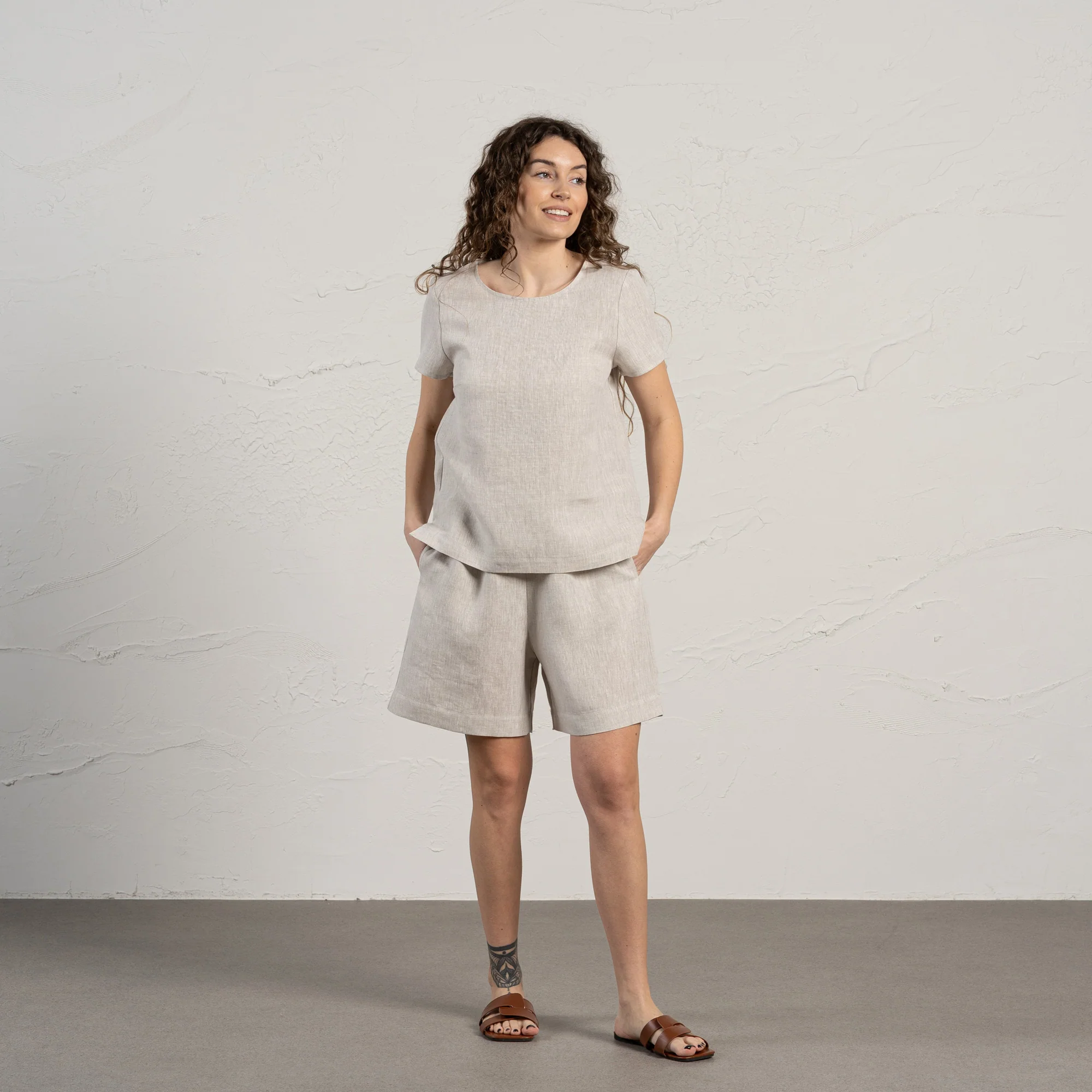 Linen Bermuda Shorts Demi - Image 4