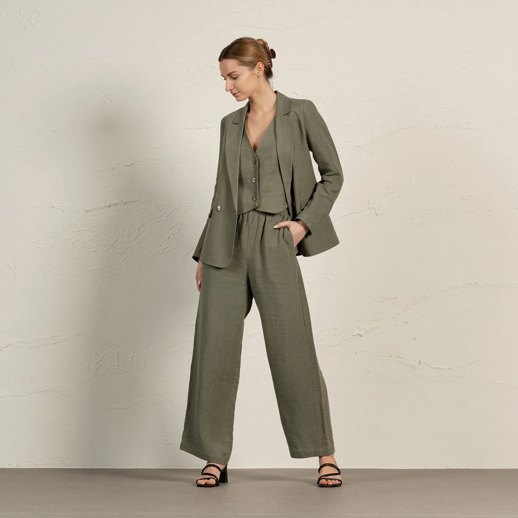 100% Linen Blazer Quin - Image 2