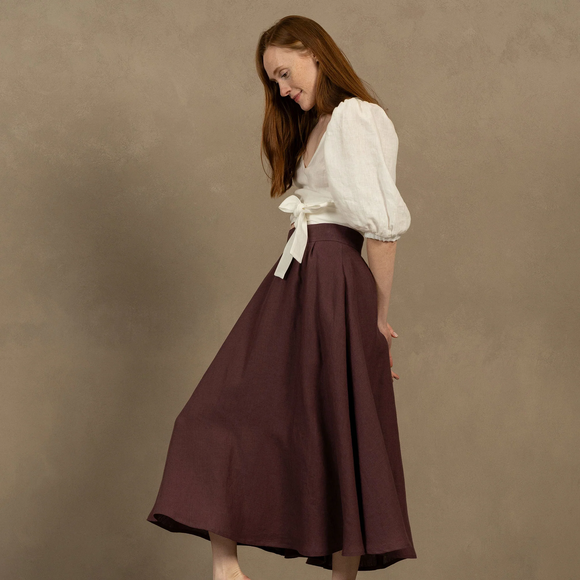 Linen Circle Skirt Evelyn - Image 2