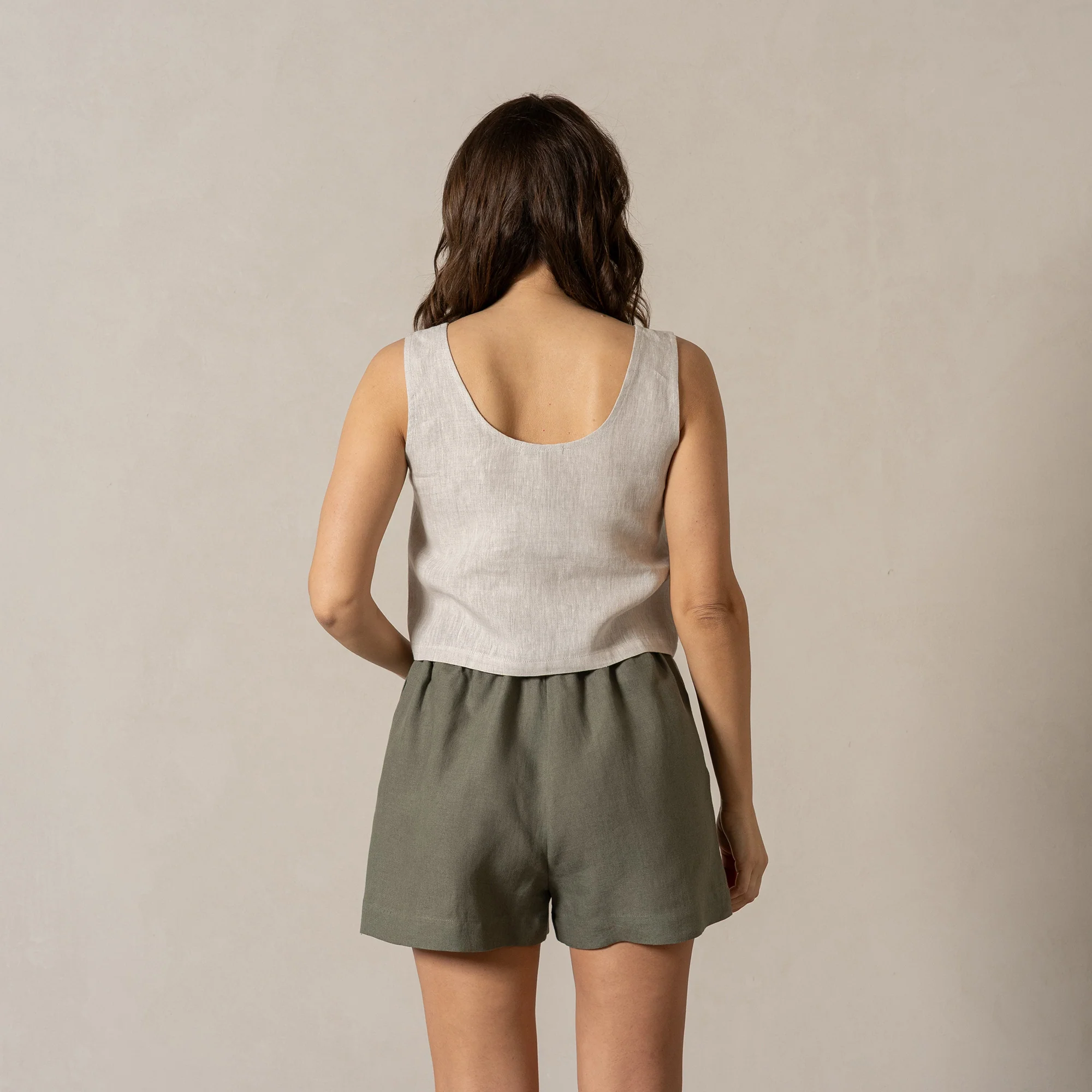 Linen Crop Top Ana Natural - Image 4