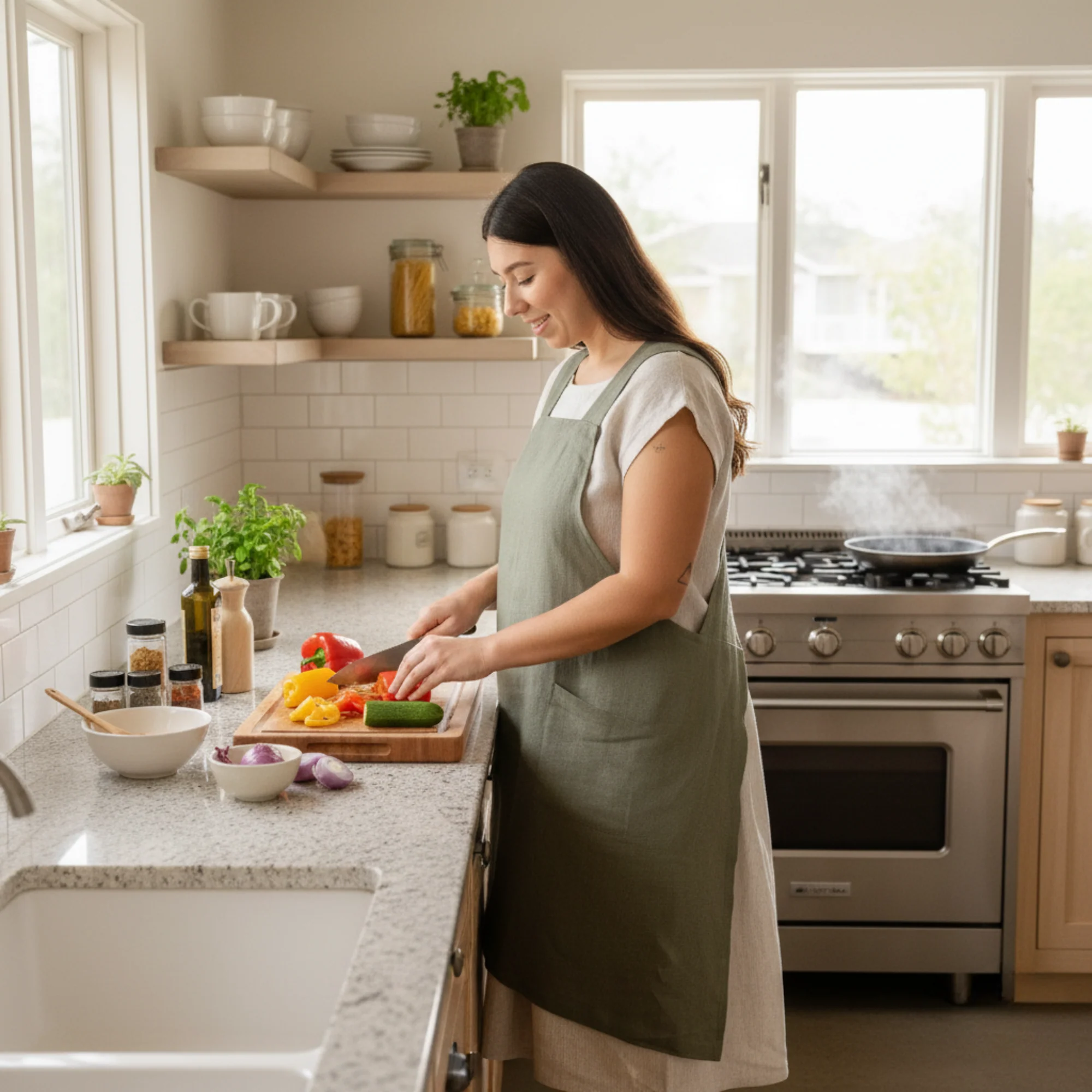 Cross-Back Japanese Apron - Image 12