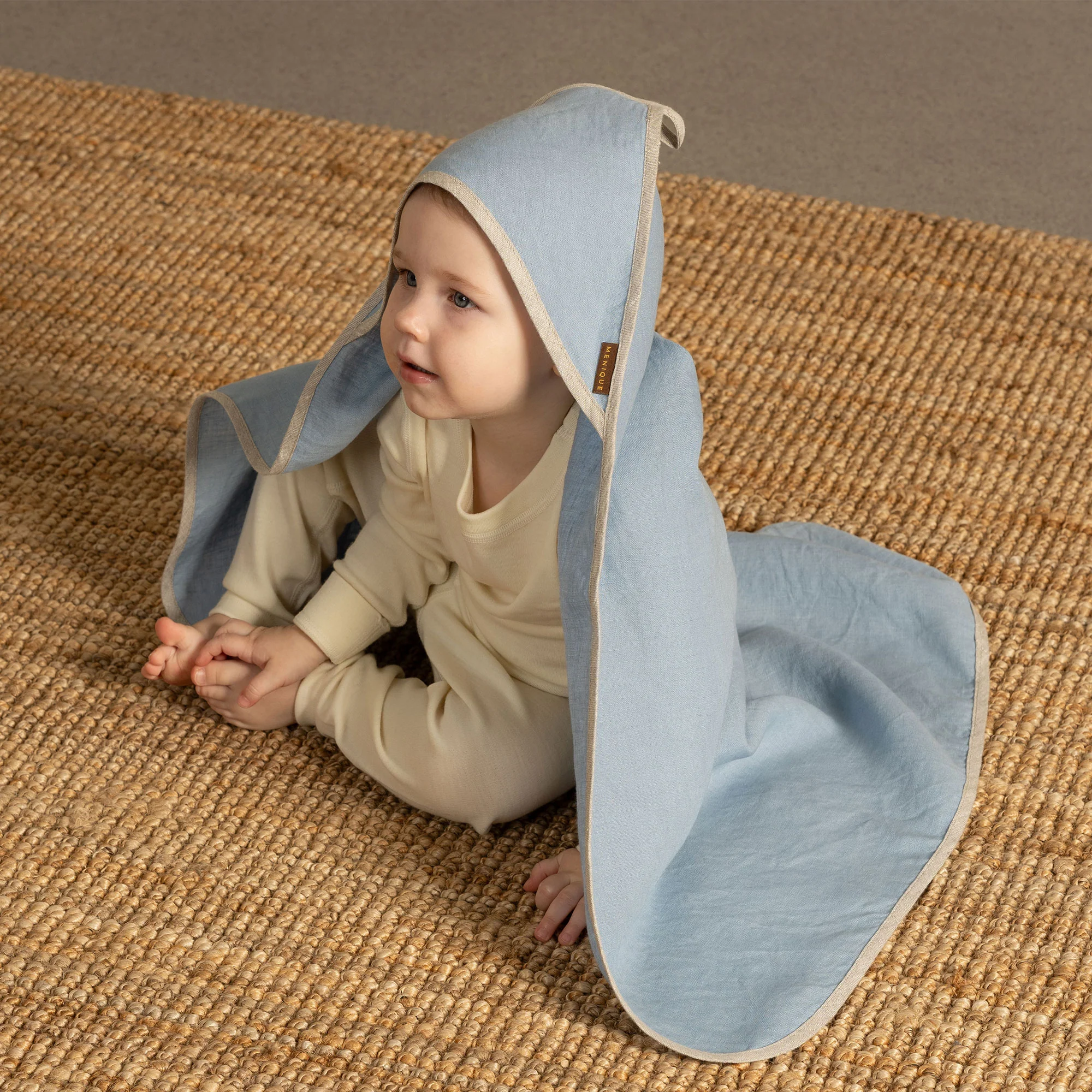 Linen Hooded Baby Towel - Image 2