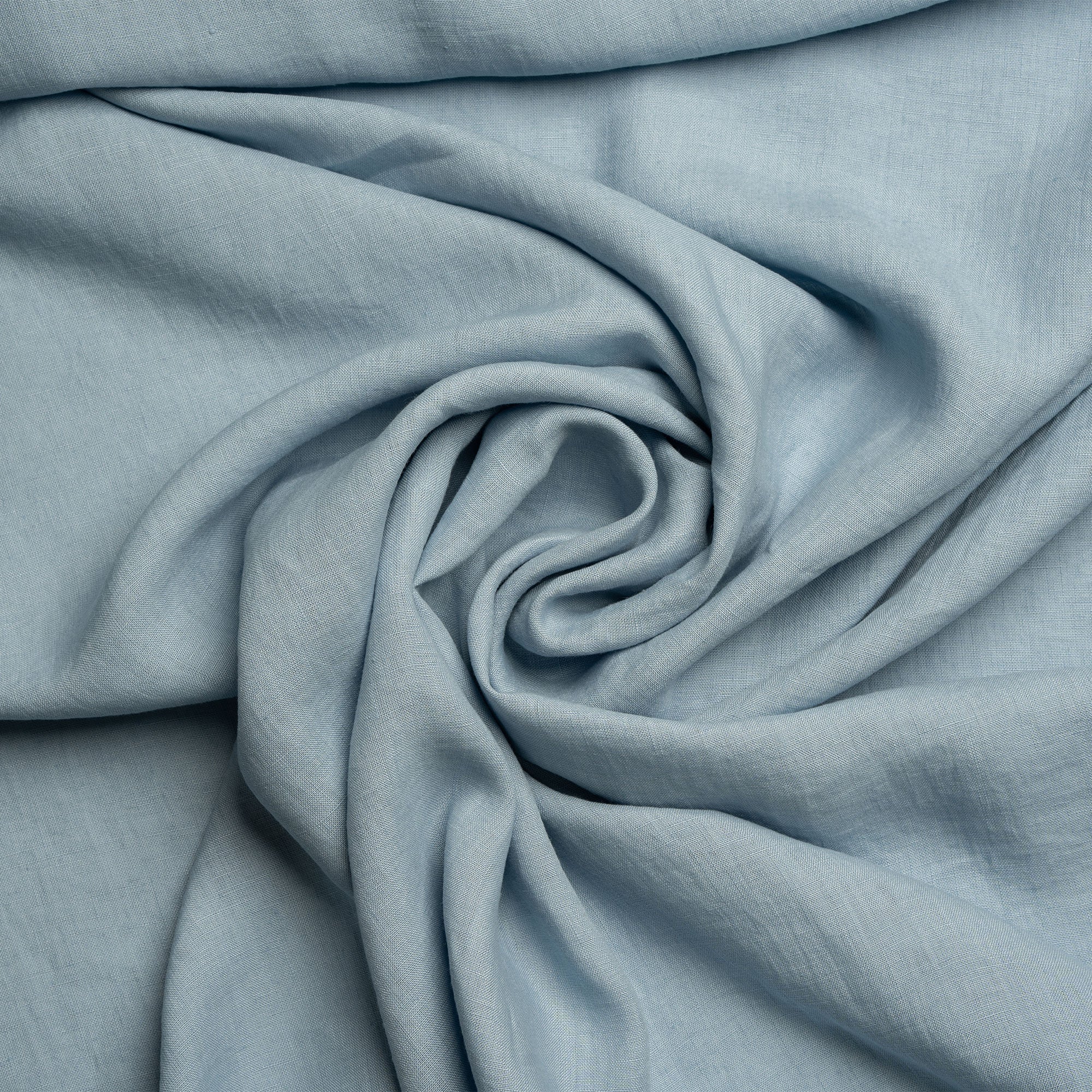 Linen Long Sleeve Blouse & Pants 2-Piece Cloudy Blue