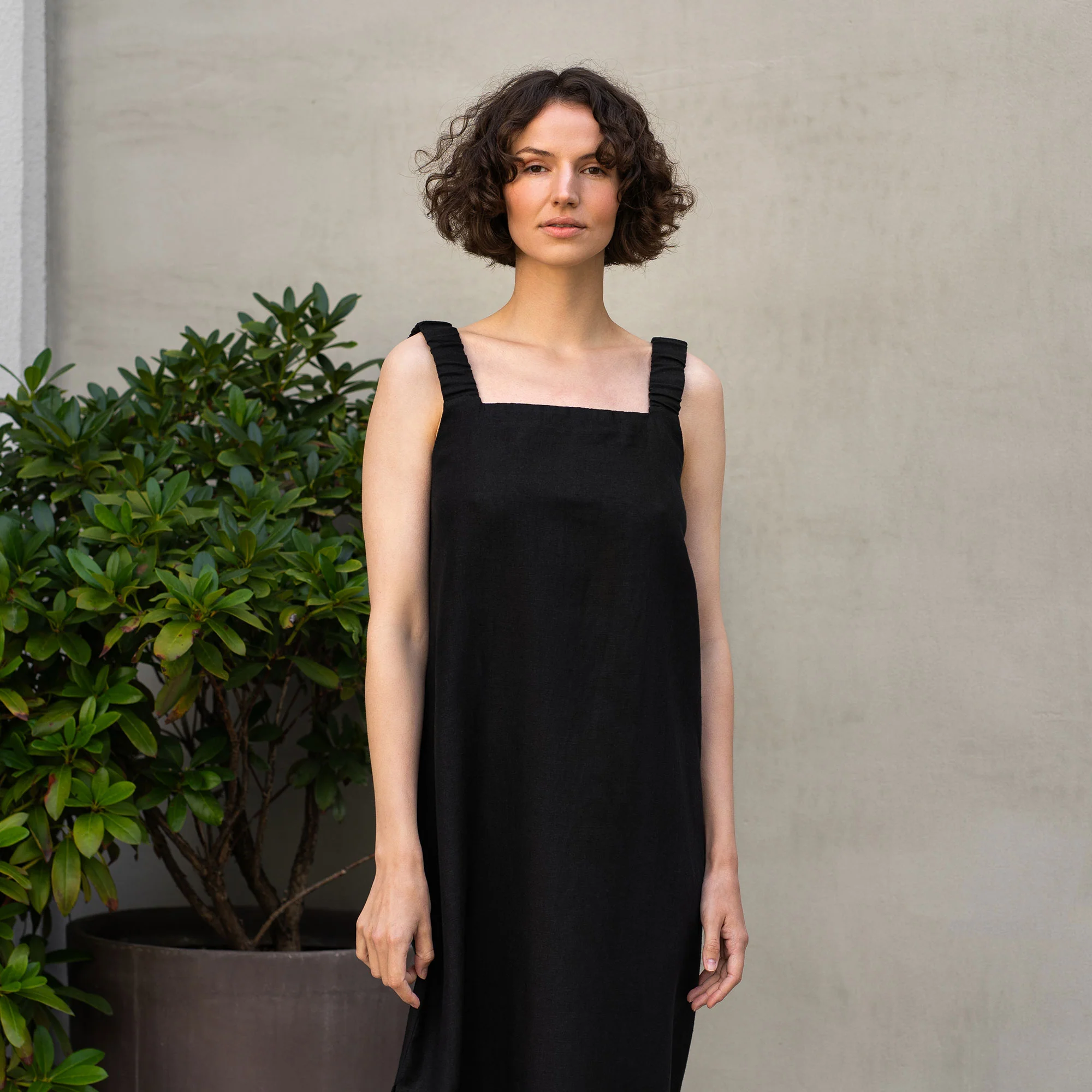 Linen Maxi Pinafore Dress Fiona - Image 5