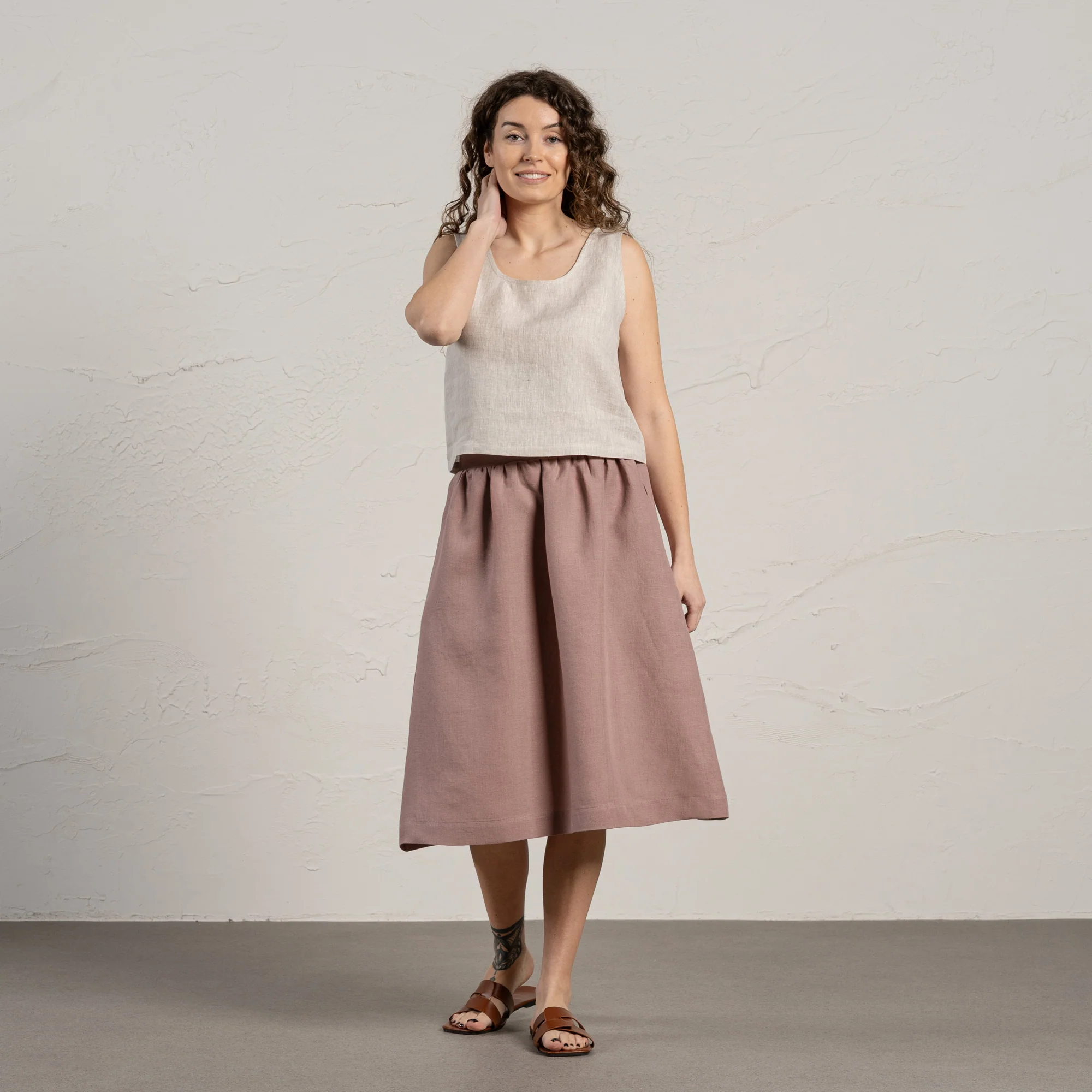 Midi Skirt Sophia Faded Rose - Image 2