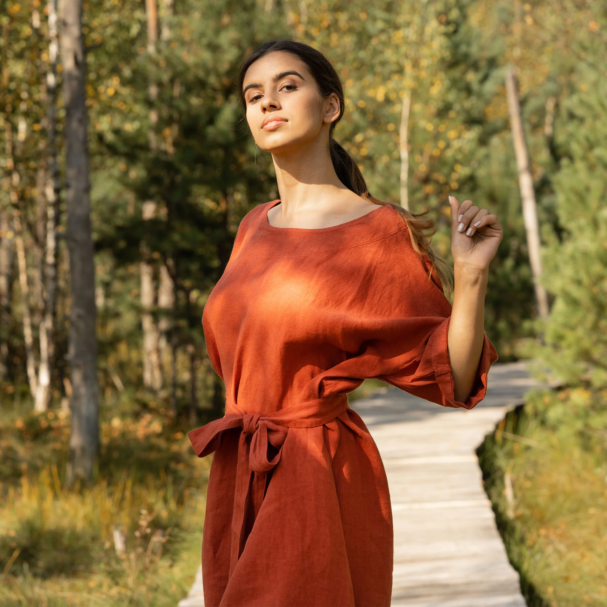 Oversize Dress Olivia Cinnamon Red - Image 2