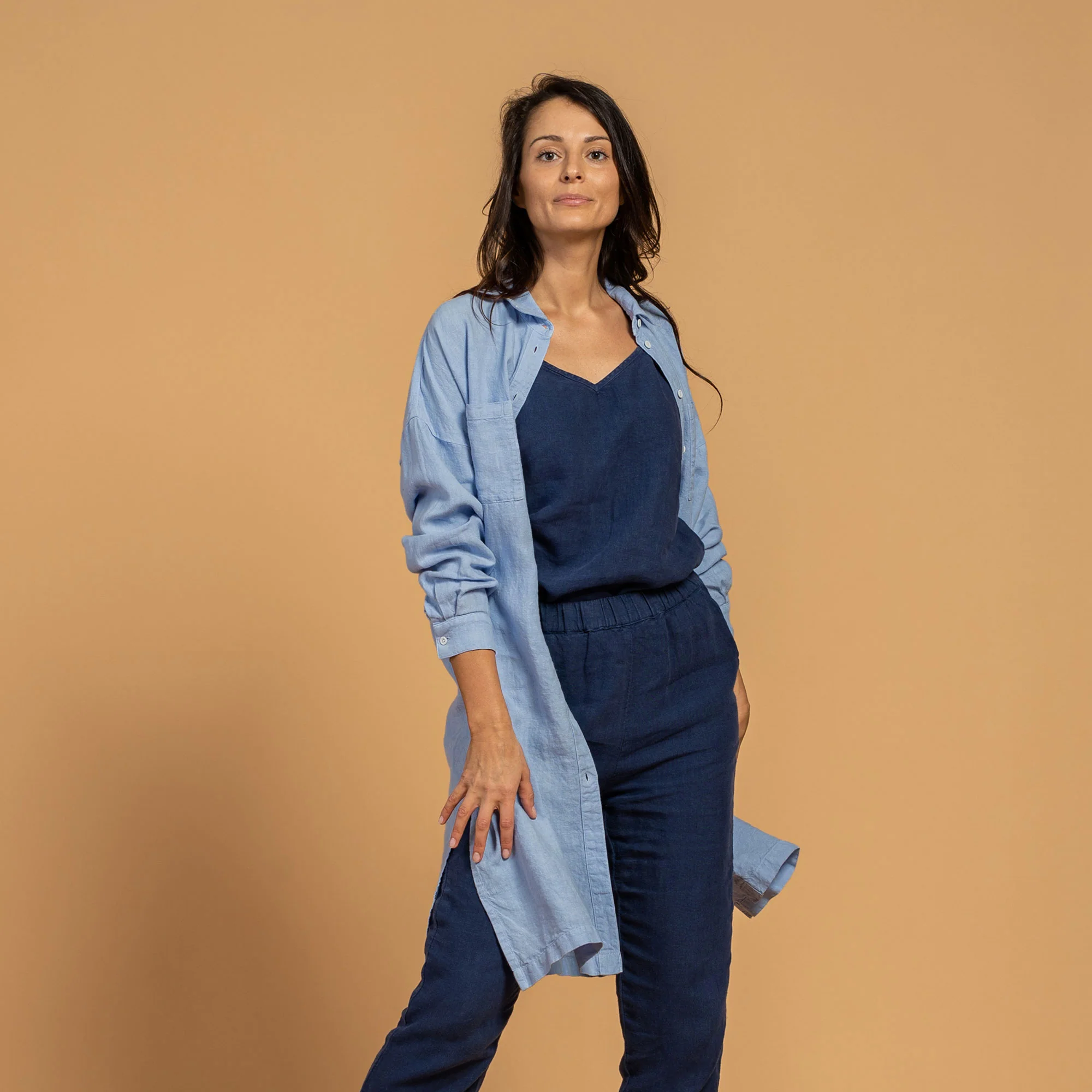 Oversize Shirt Dress Margo Cloudy Blue - Image 6