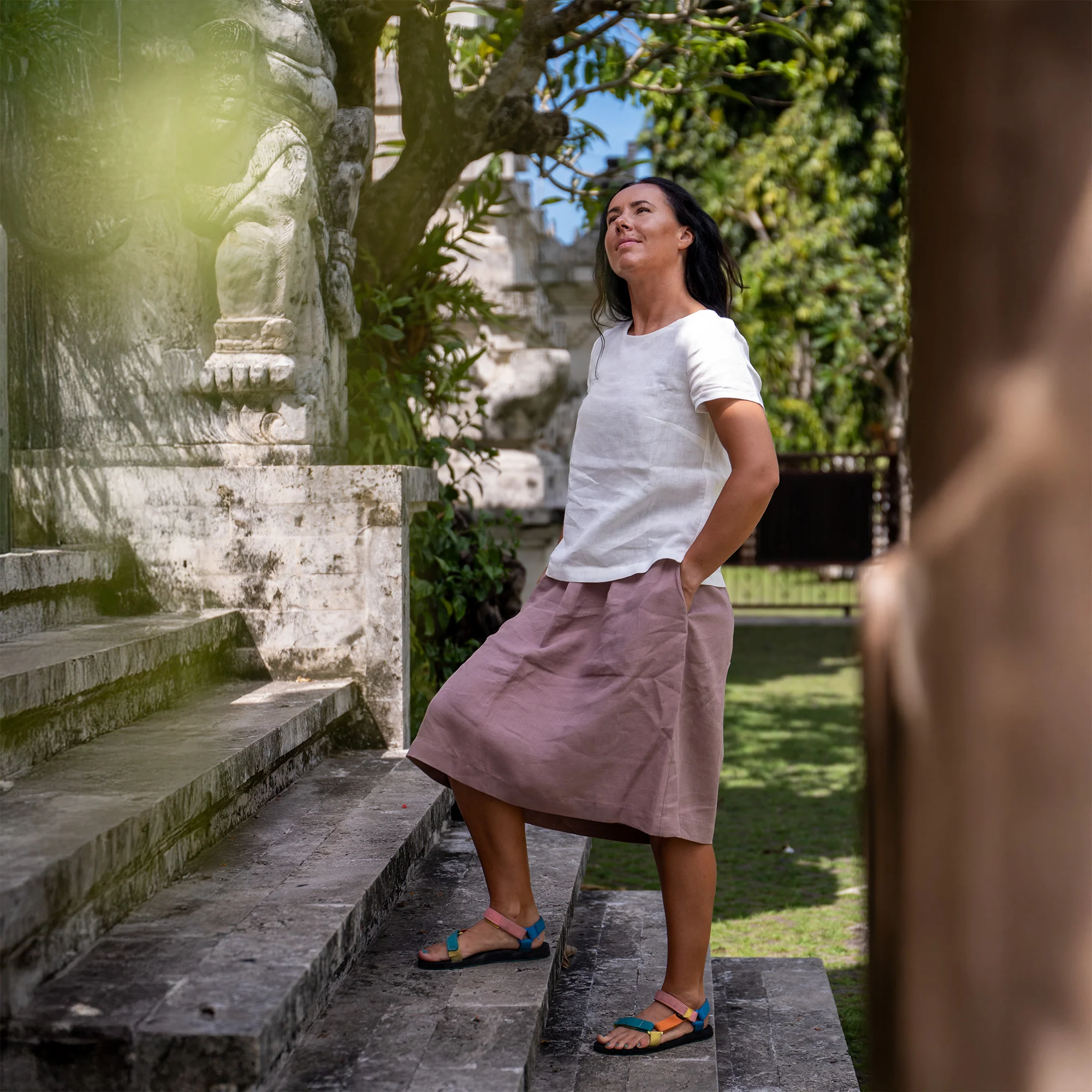 Midi Skirt Sophia Faded Rose - Image 3