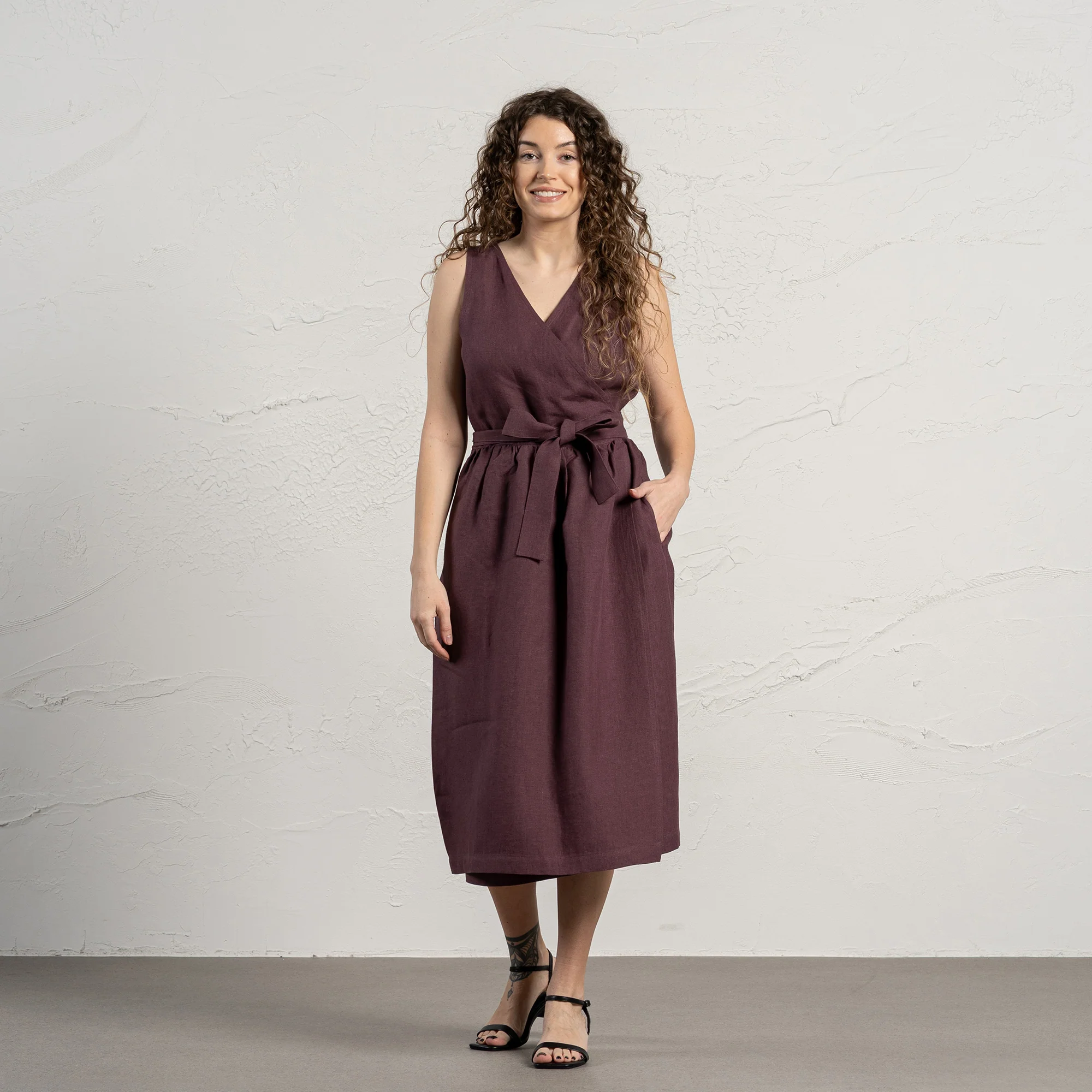 Linen Wrap Dress Macie - Image 7