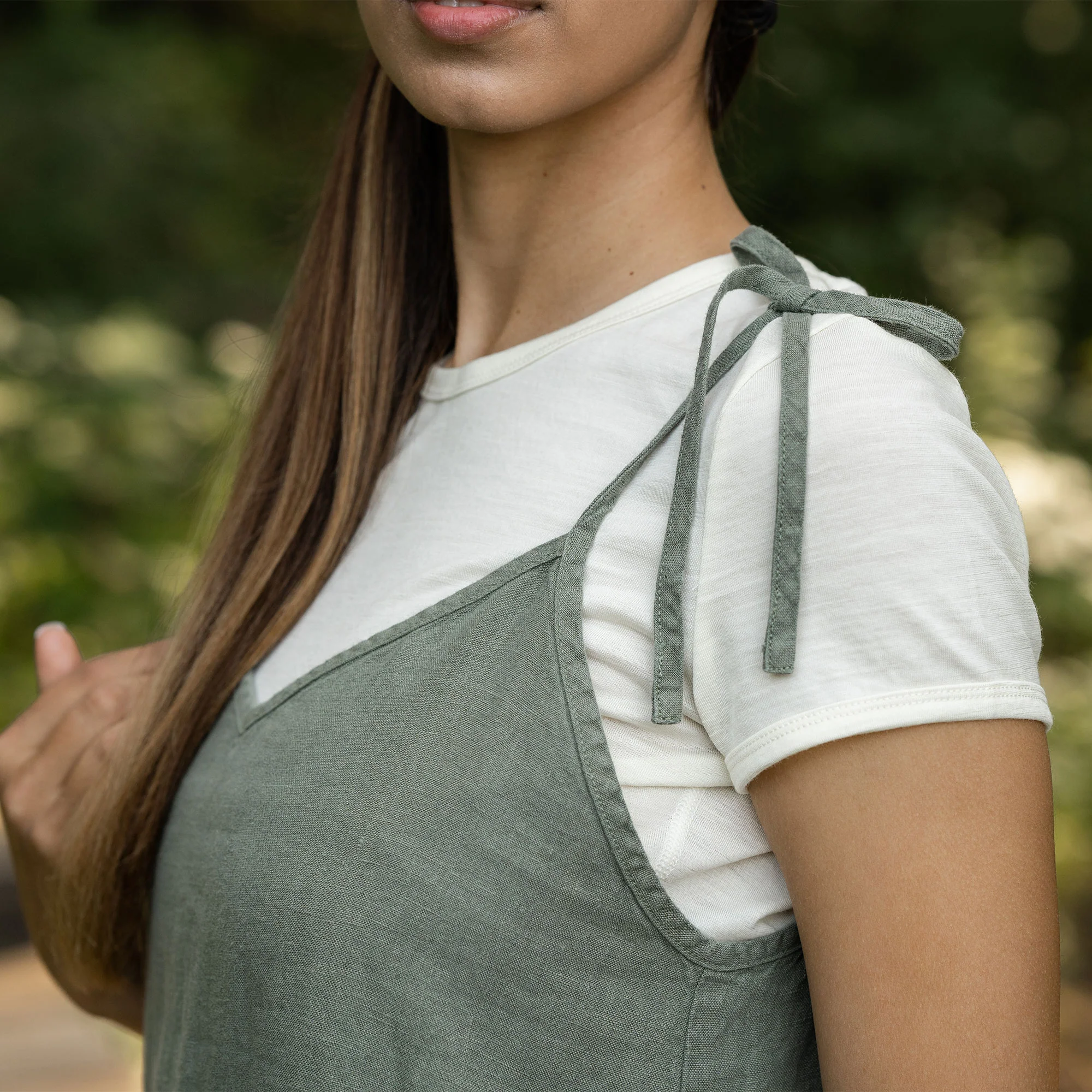 Slip Dress Liv Stone Green - Image 4