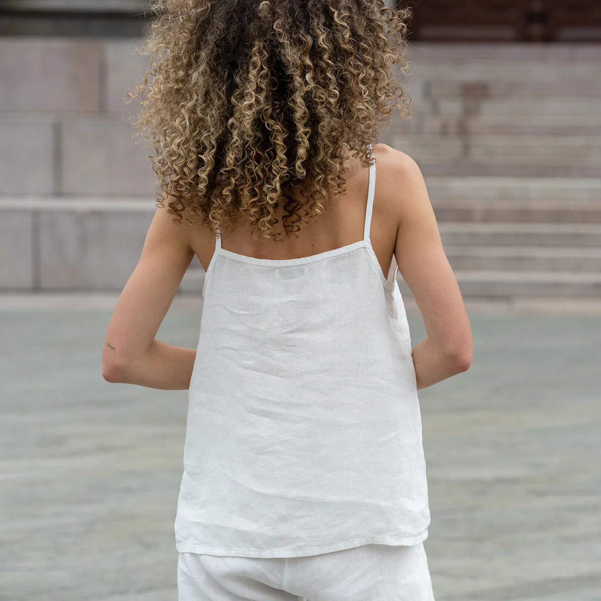 Linen Slip Top Kim Pure White - Image 5