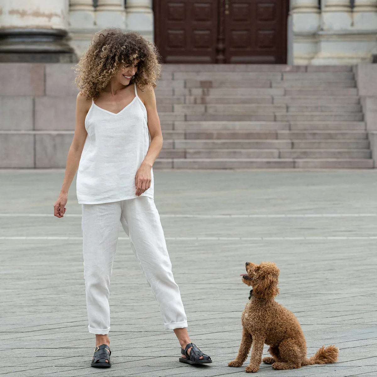 Linen Slip Top Kim Pure White - Image 6