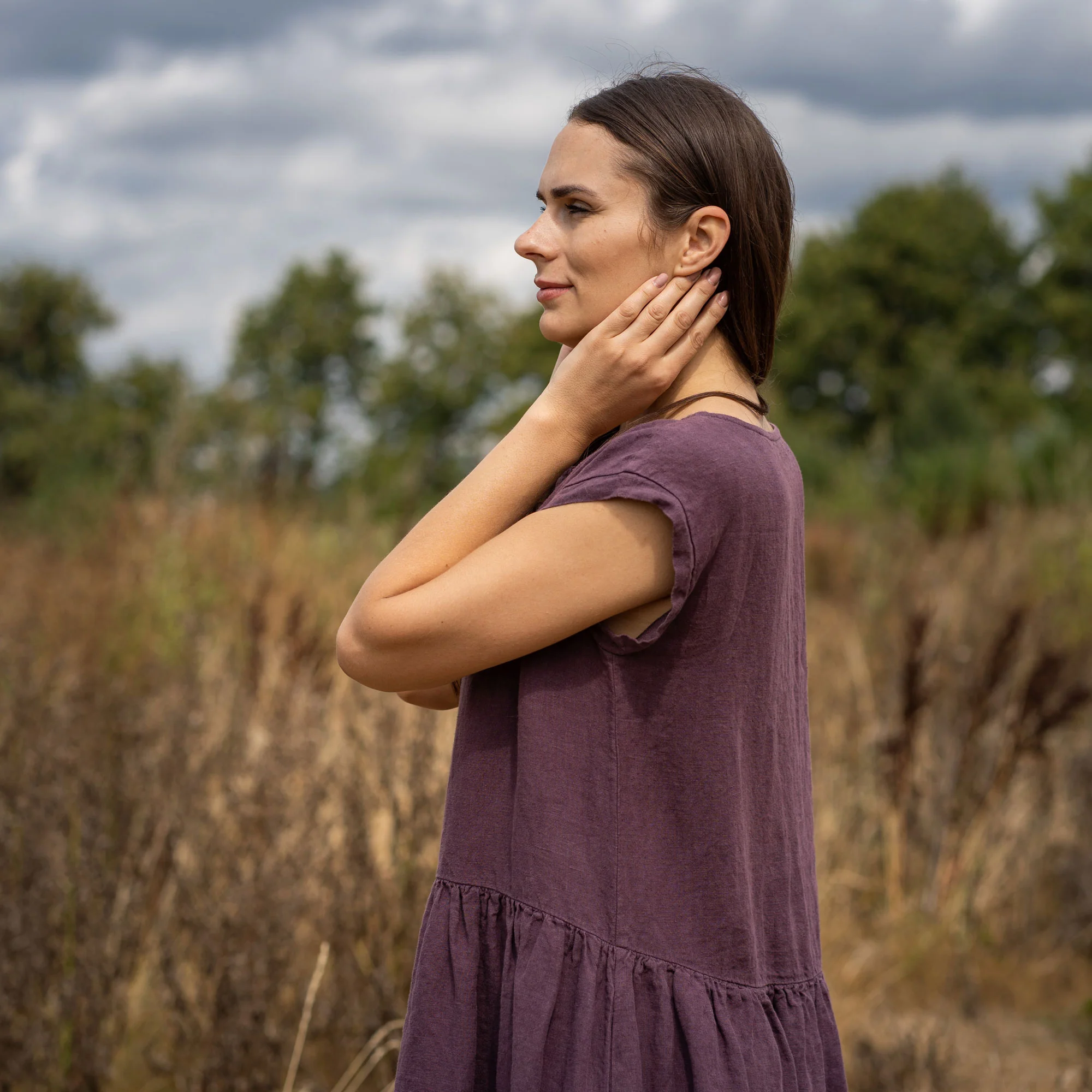 Smock Dress Cecilia Shadow Purple - Image 4