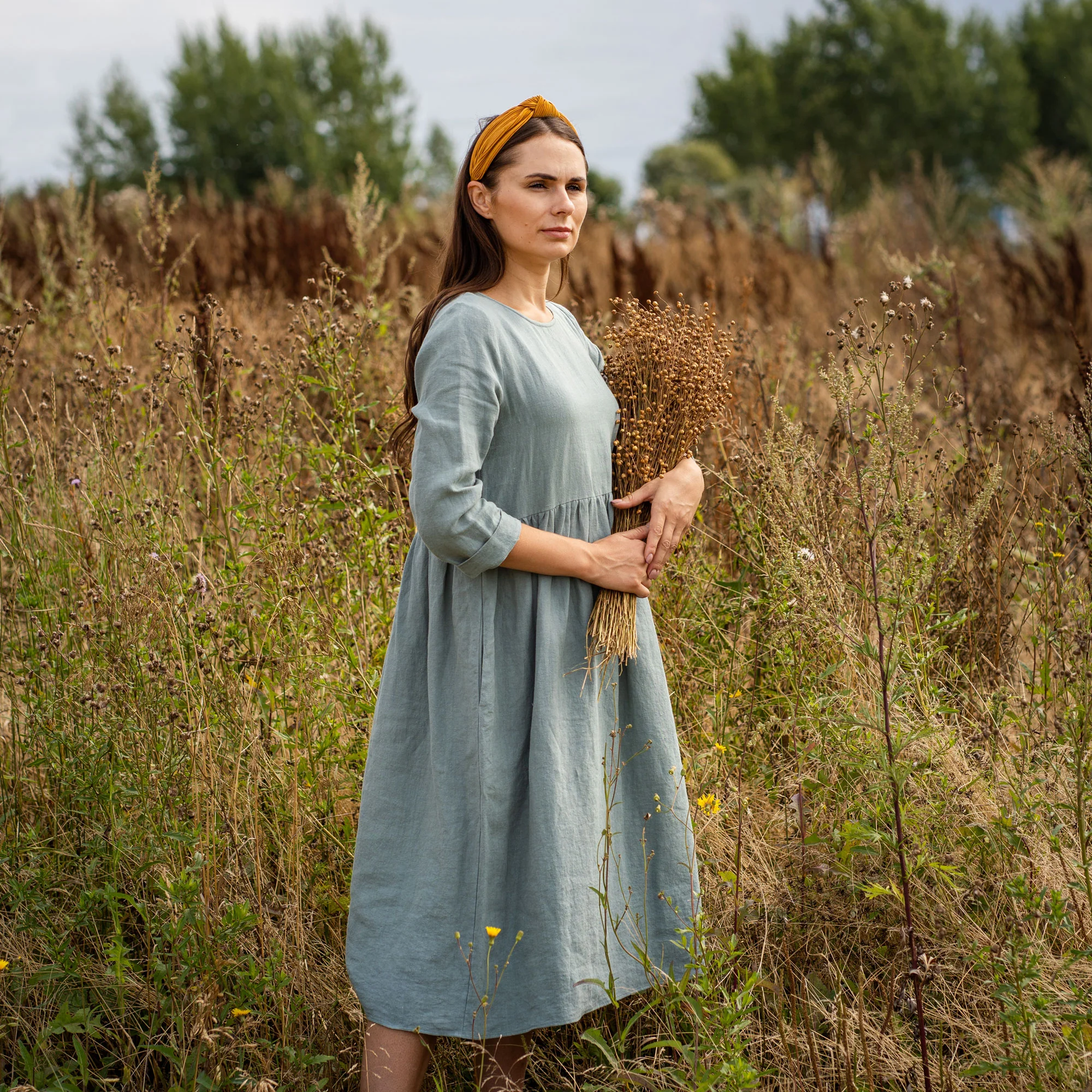 Smock Dress Lucy Mint Green - Image 2