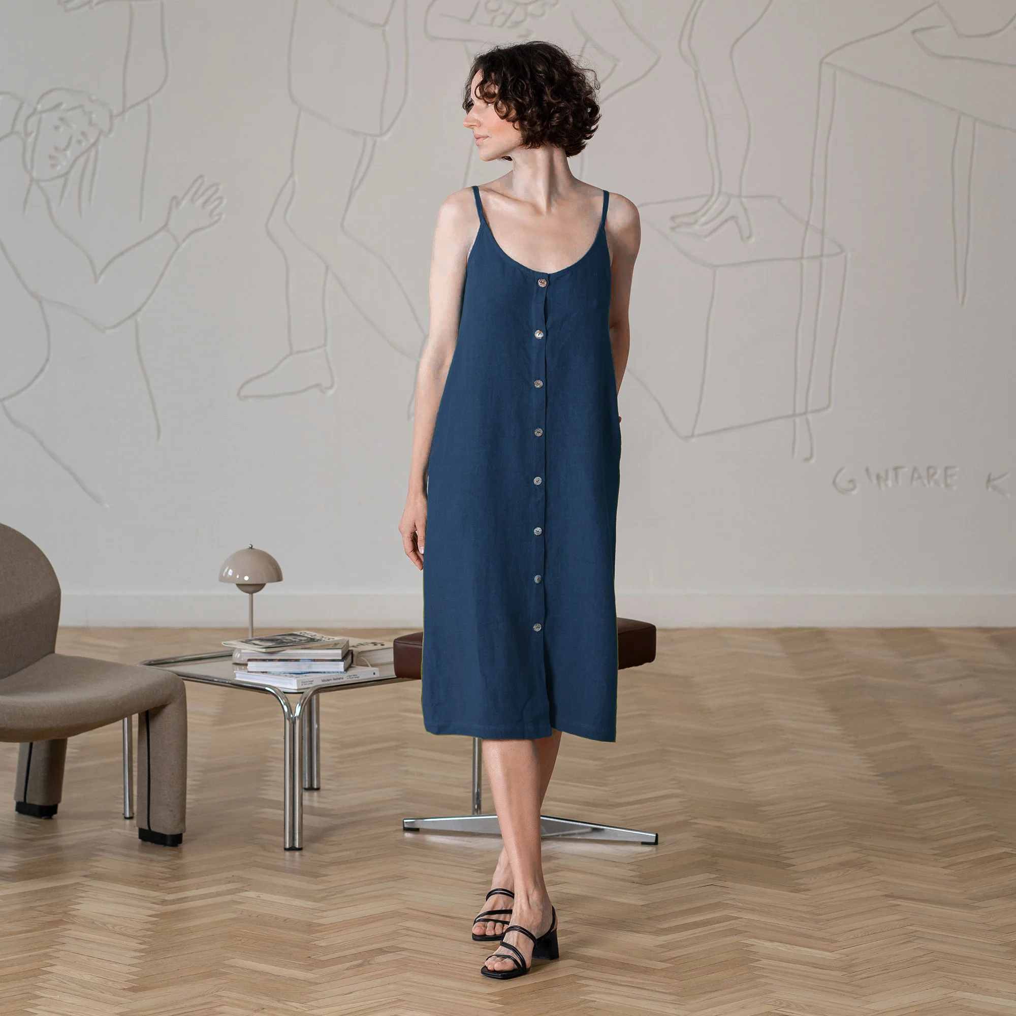 Linen Strap Dress Hope - Image 7