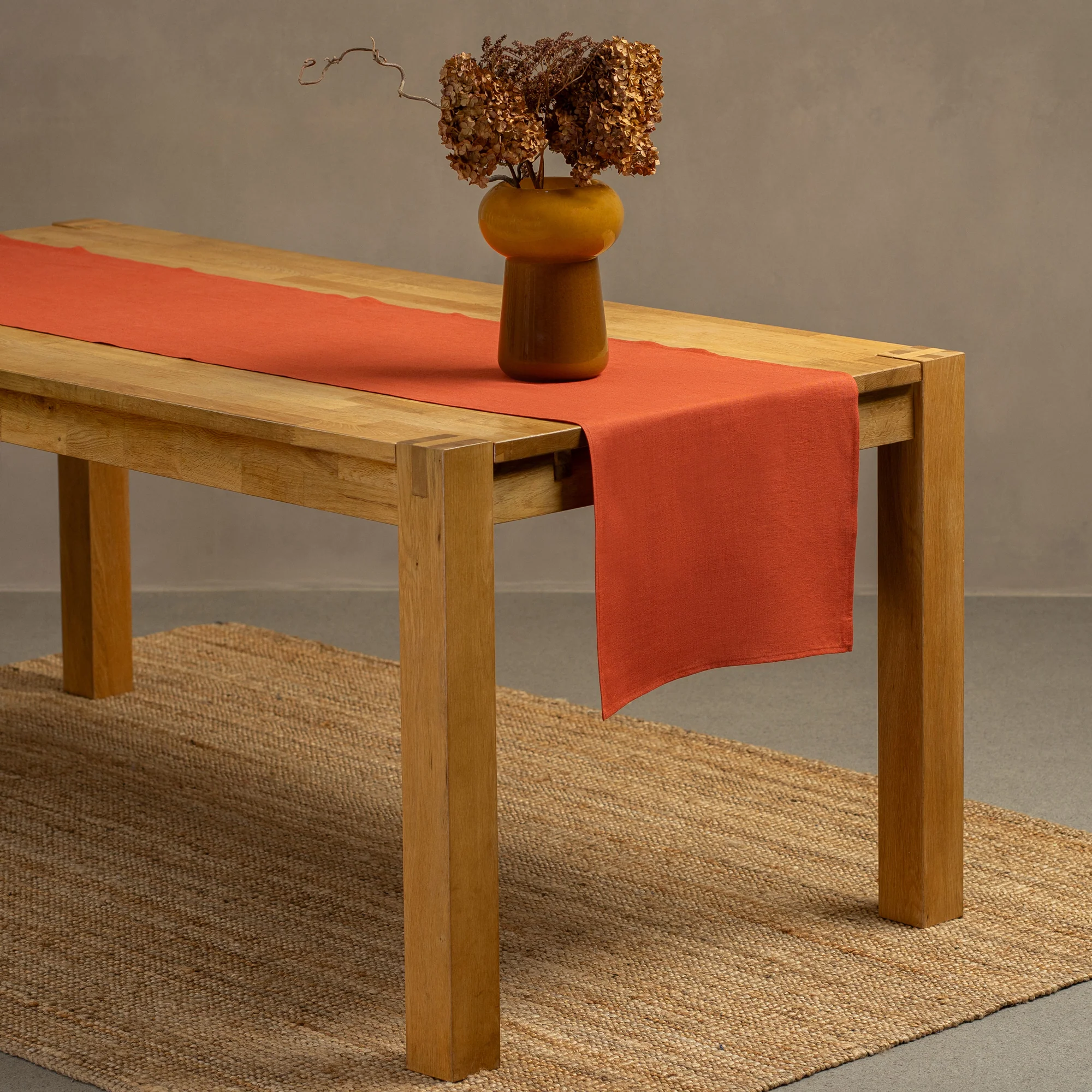Linen Table Runner Dark Green - Image 15