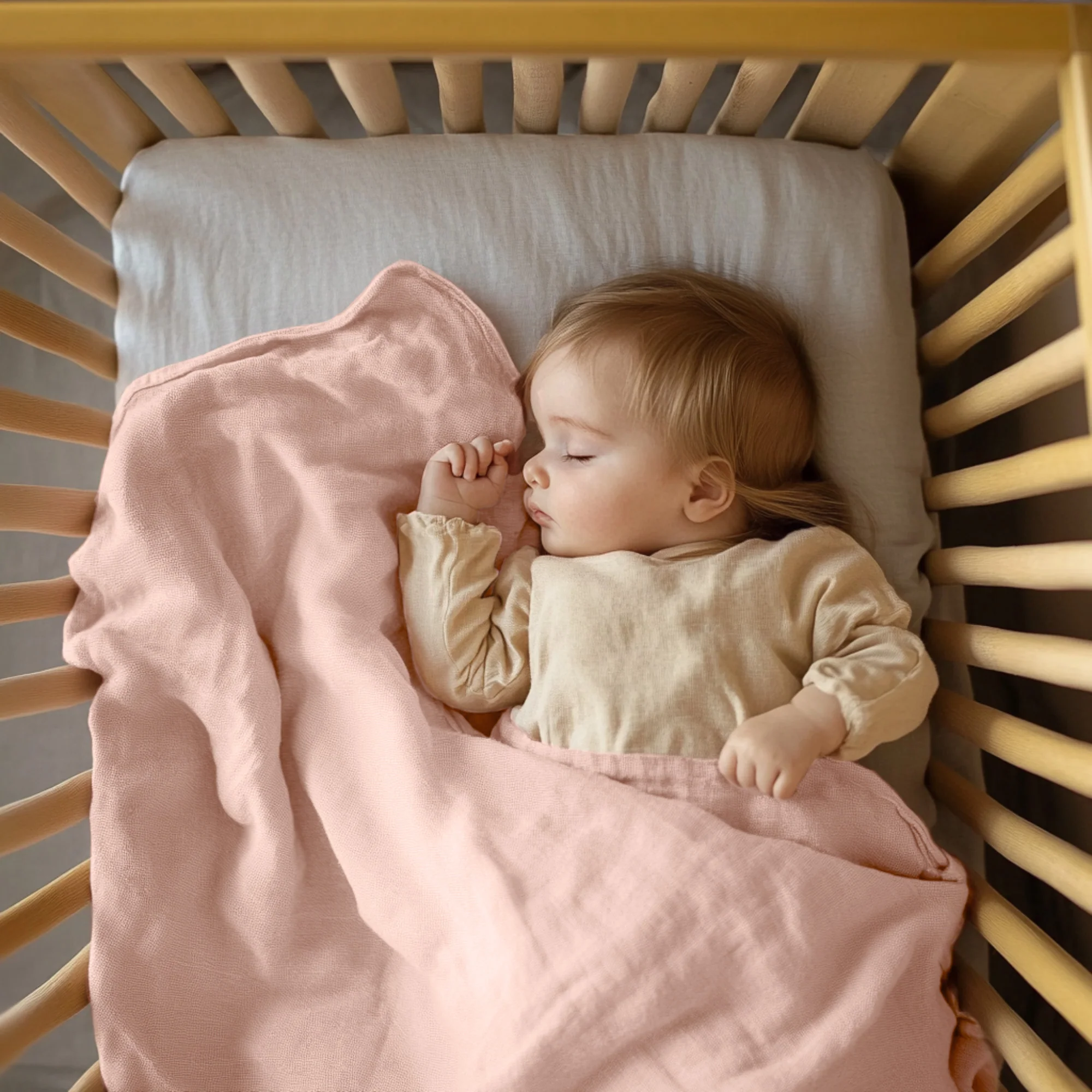 Linen Throw Blanket for Toddler - Image 5