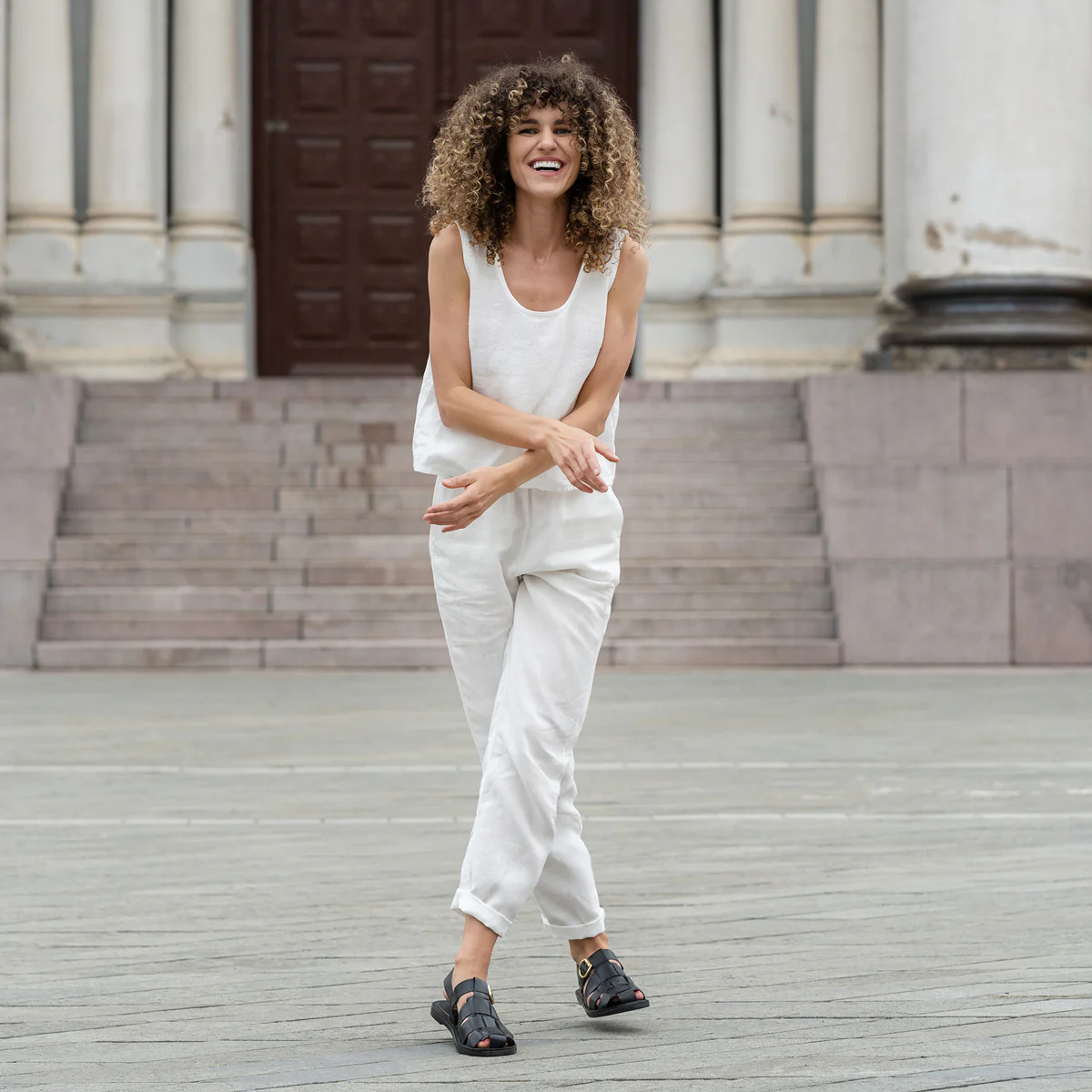 Linen Pants Dakota Pure White - Image 5
