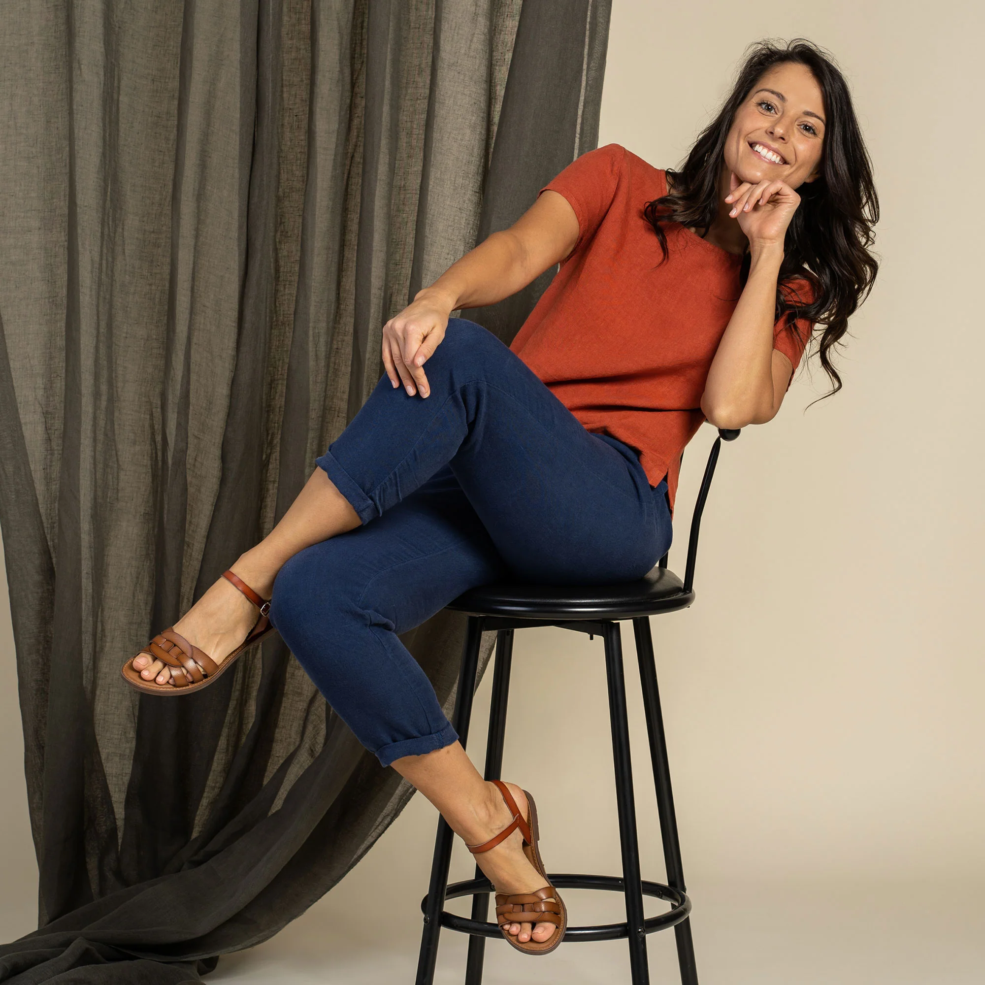 Linen Pants Dakota Storm Blue - Image 2